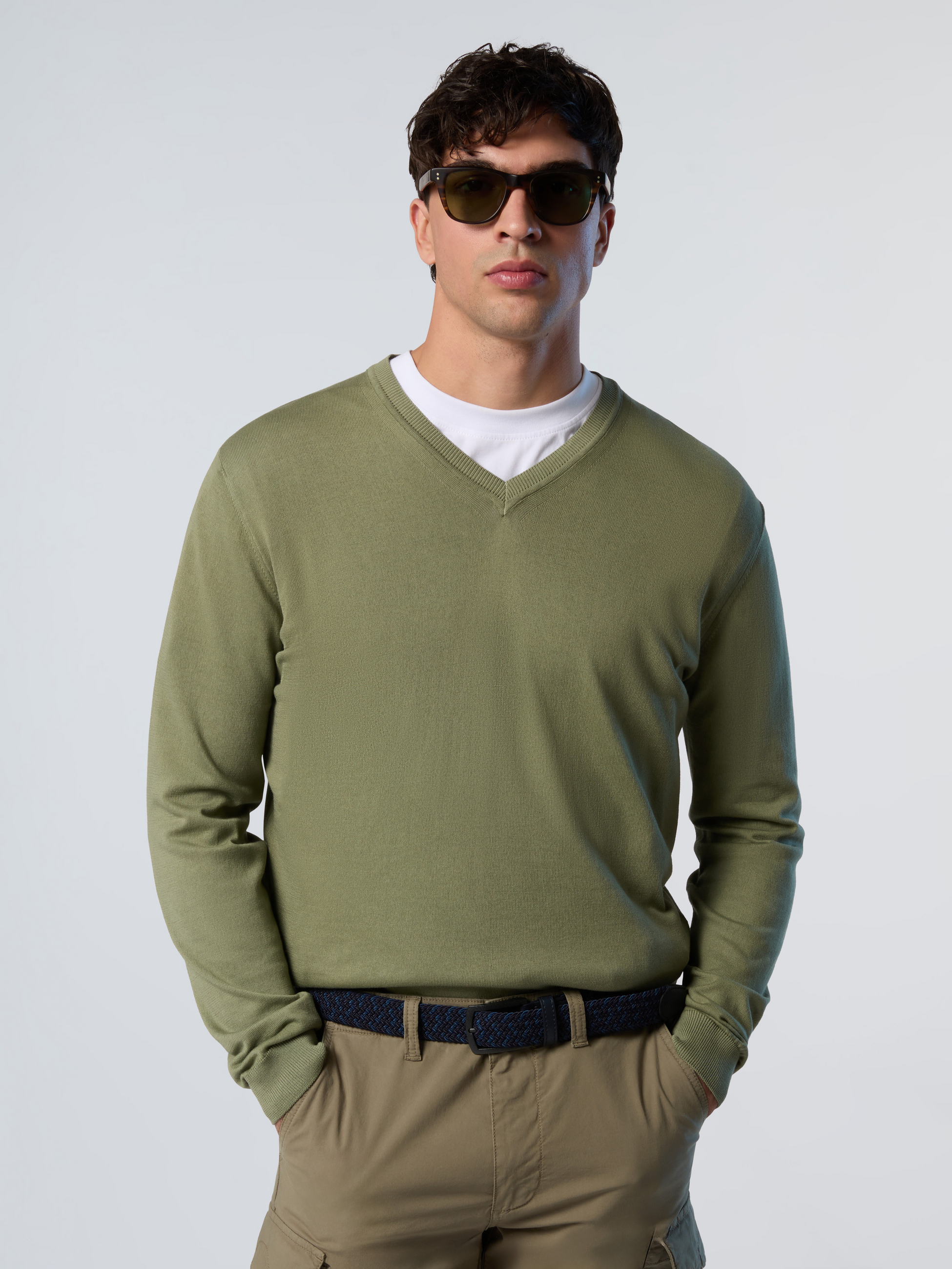 NORTH SAILS, North Sails Sweater V-neck With Logo Label