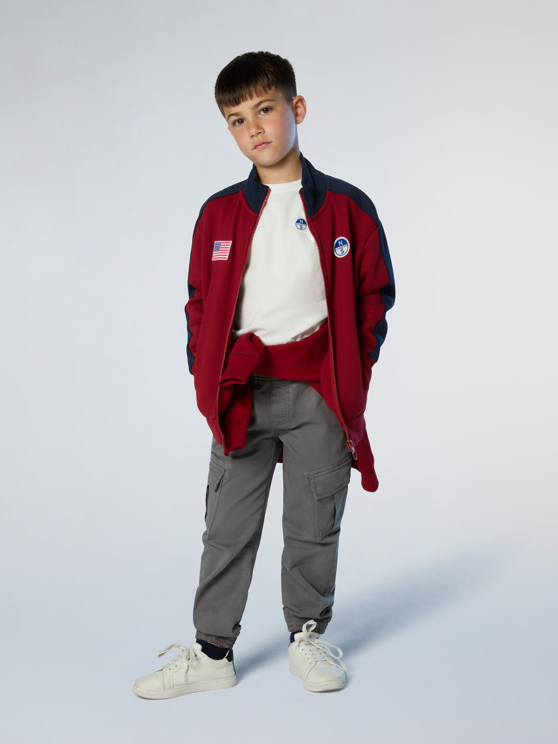 NORTH SAILS, North Sails Sweatshirt Full-zip With American Flag