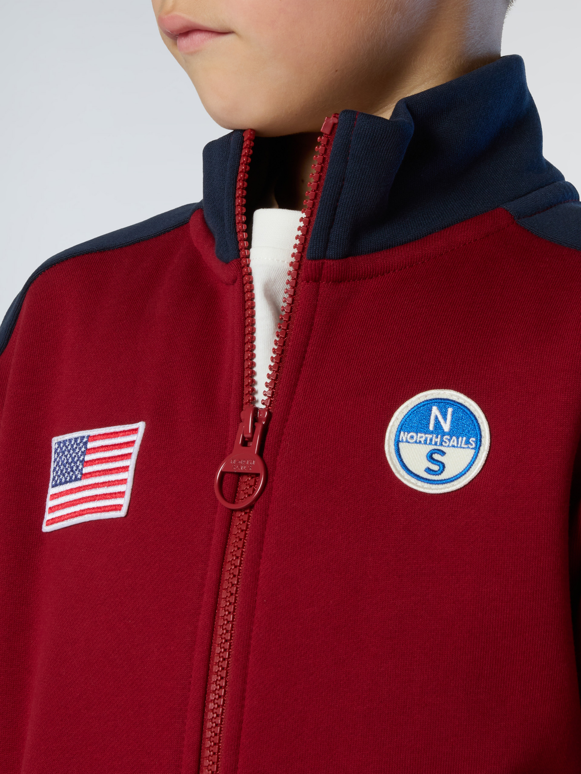NORTH SAILS, North Sails Sweatshirt Full-zip With American Flag