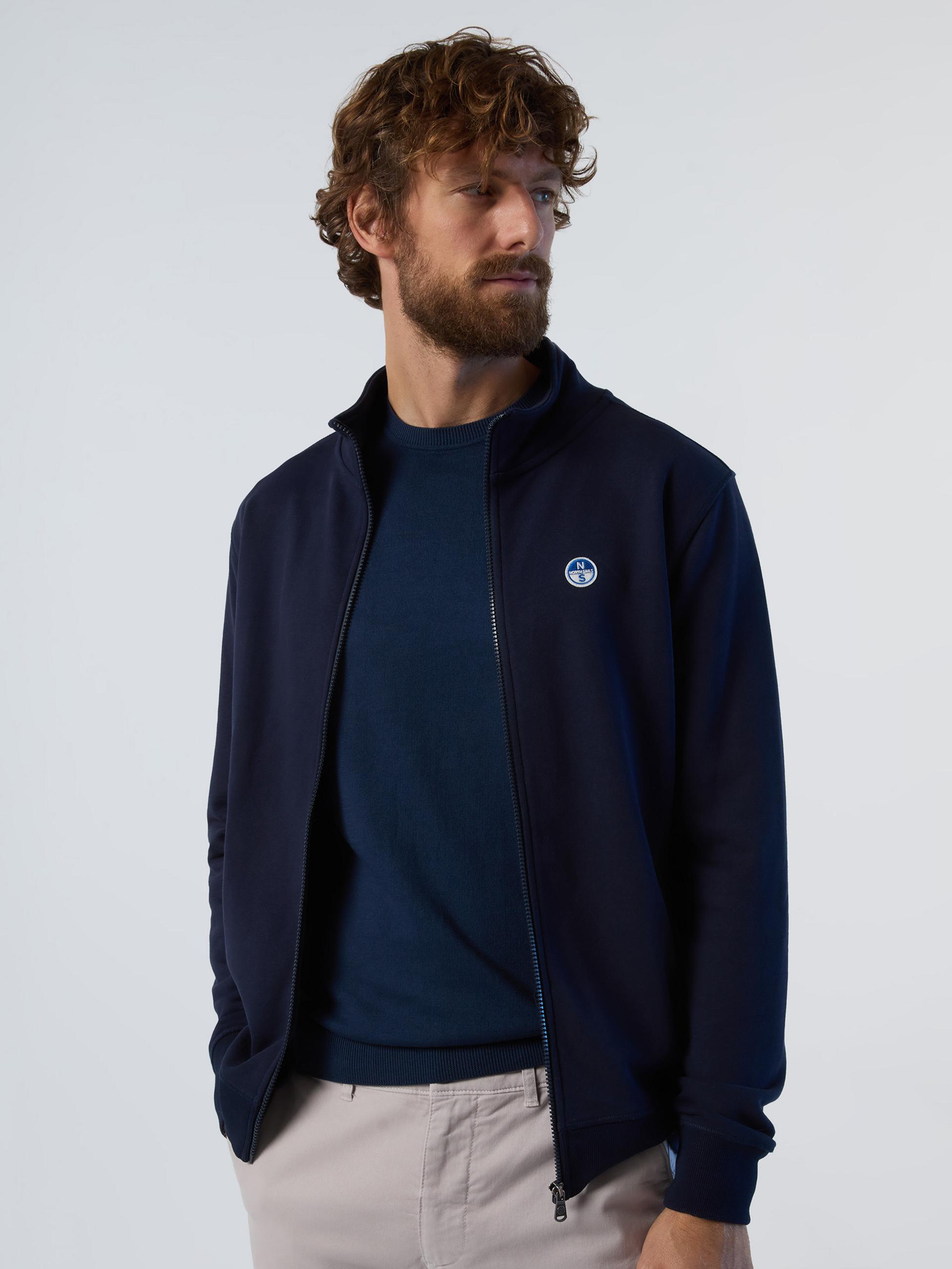 NORTH SAILS, North Sails Sweatshirt Full-zip With Logo Patch