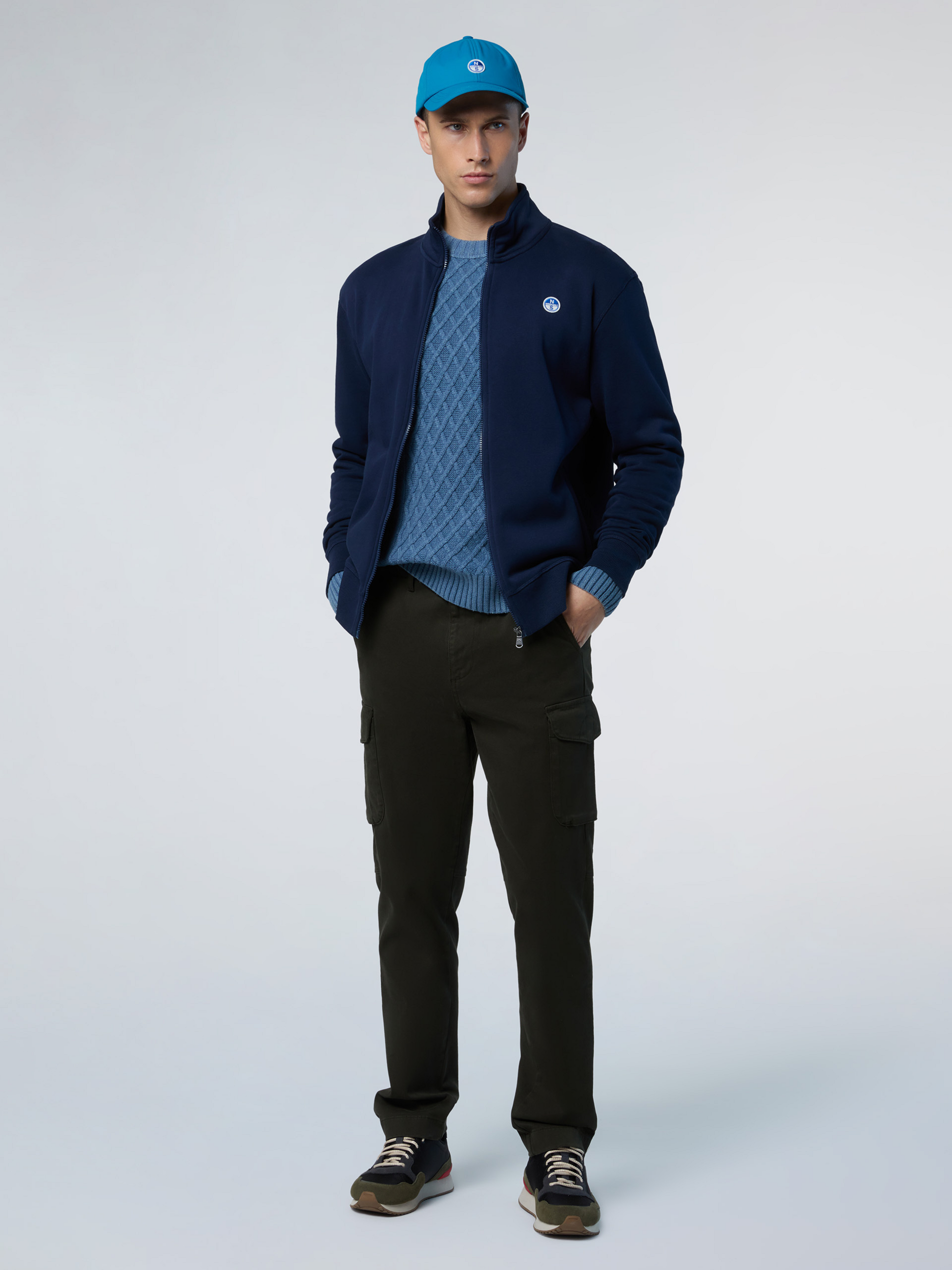 NORTH SAILS, North Sails Sweatshirt Full-zip With Logo Patch