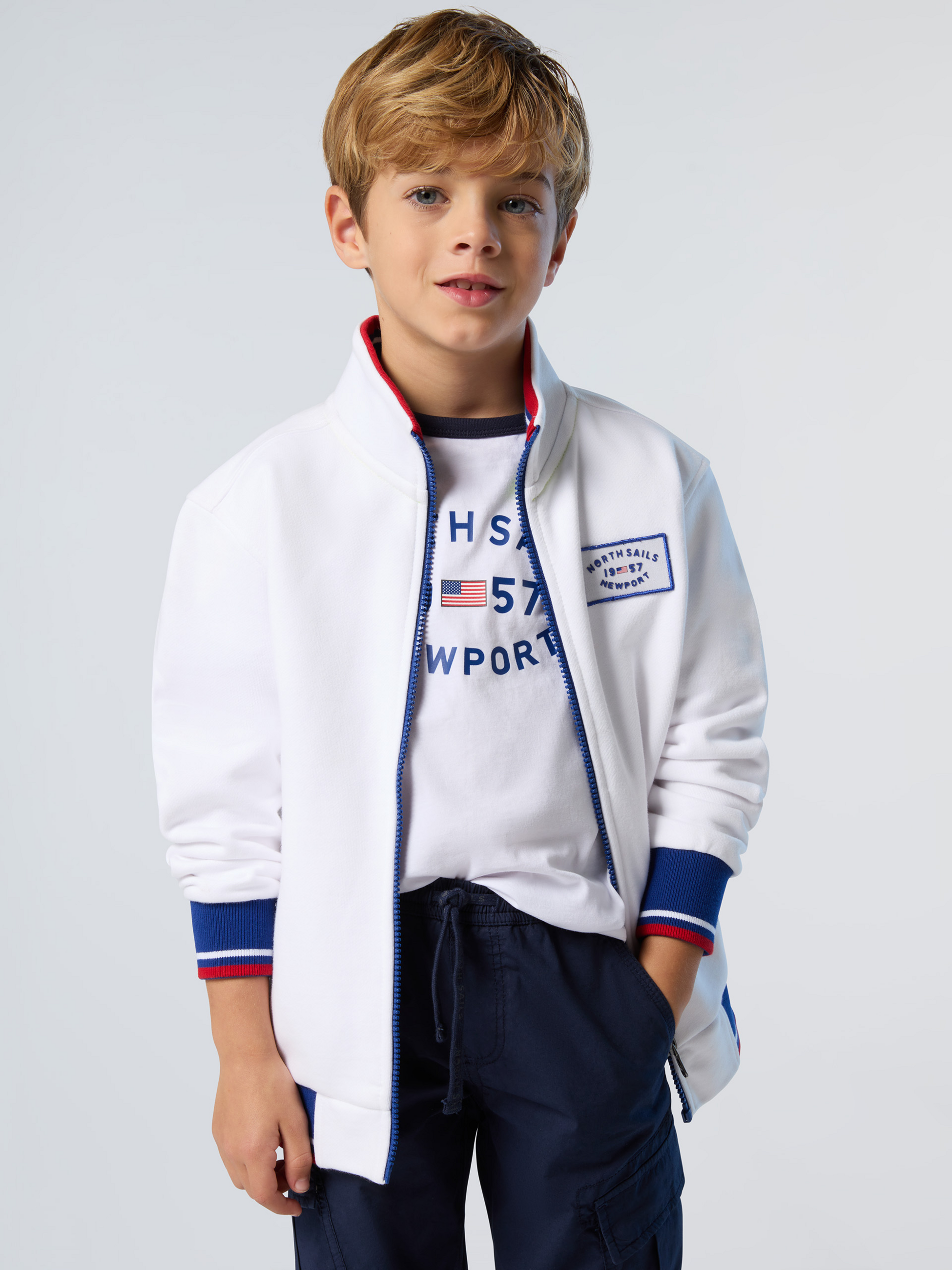 NORTH SAILS, North Sails Sweatshirt Full-zip With Newport Label