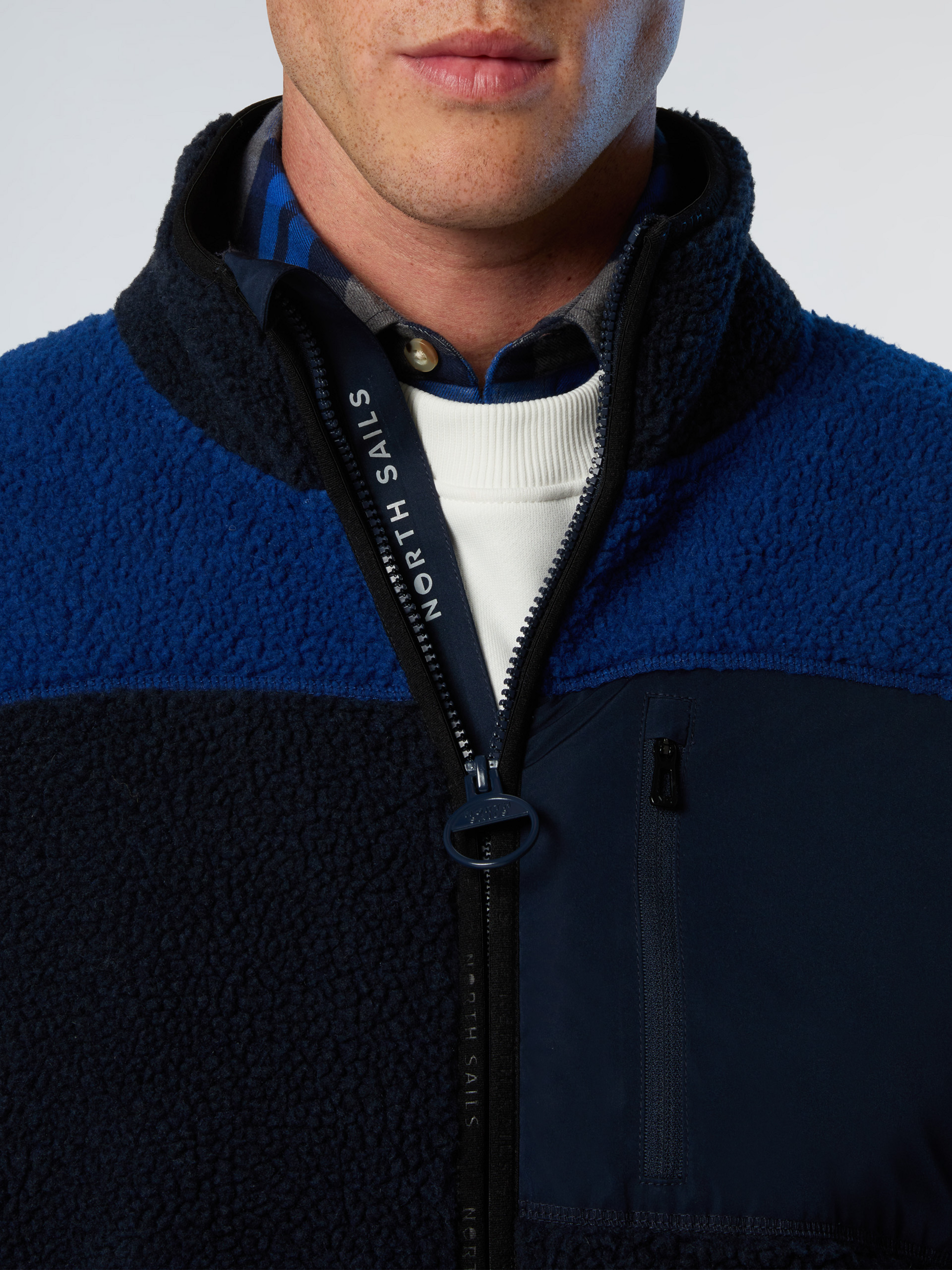 NORTH SAILS, North Sails Sweatshirt Mixed Fabric With Full-zip
