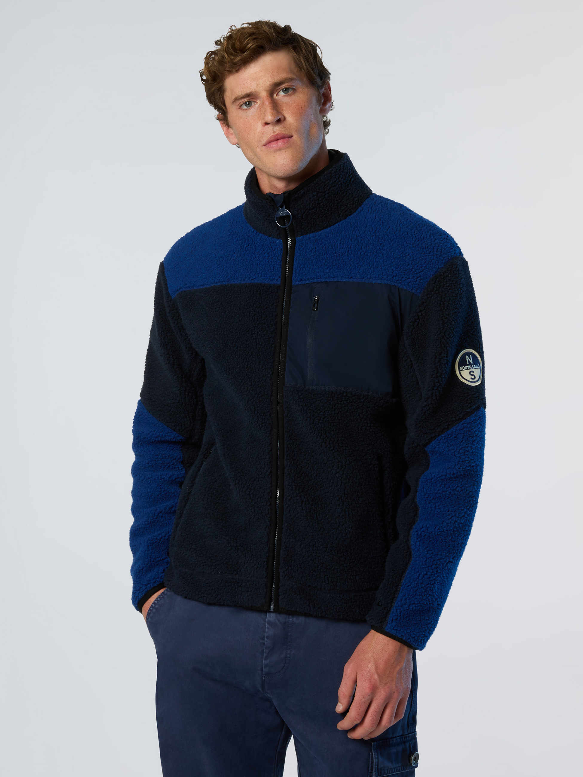 NORTH SAILS, North Sails Sweatshirt Mixed Fabric With Full-zip