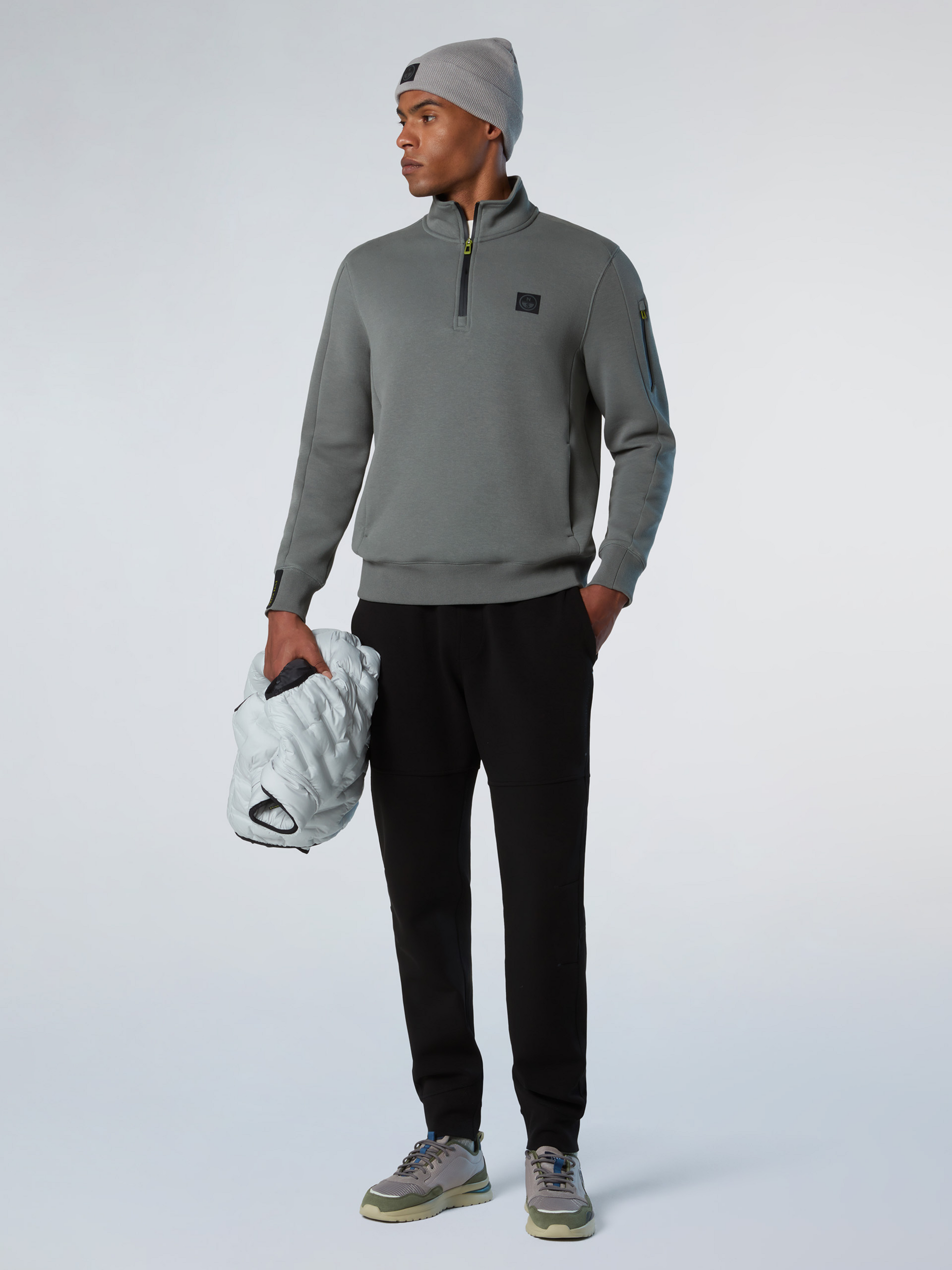 NORTH SAILS, North Sails Sweatshirt Piqué Scuba Fabric With Half-zip