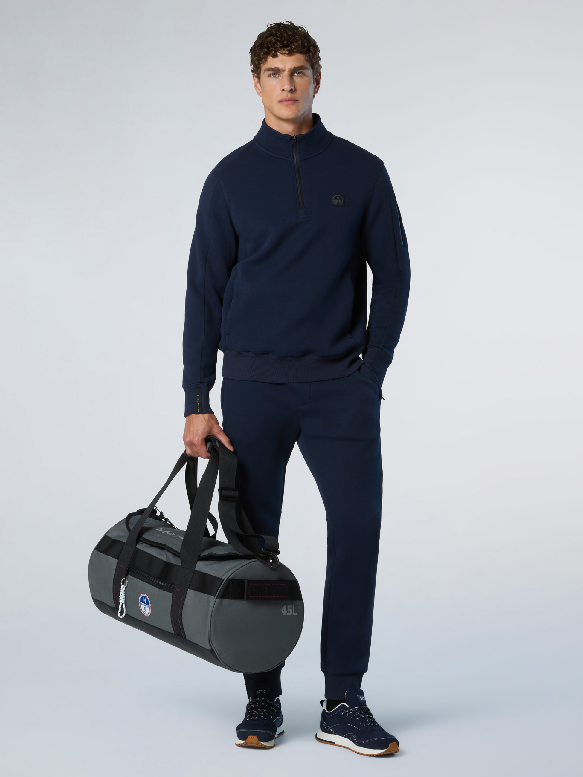 NORTH SAILS, North Sails Sweatshirt Piqué Scuba Fabric With Half-zip