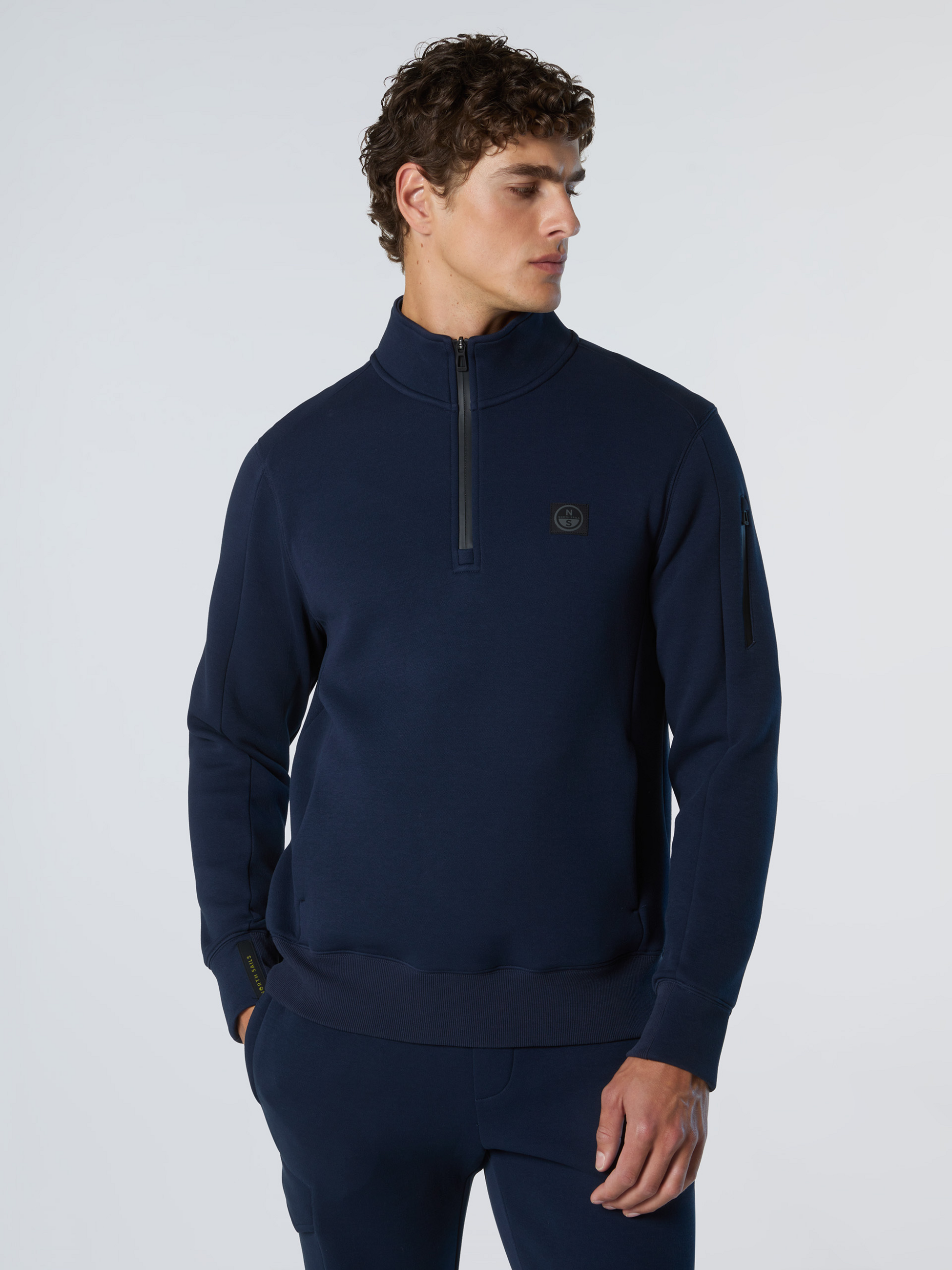 NORTH SAILS, North Sails Sweatshirt Piqué Scuba Fabric With Half-zip