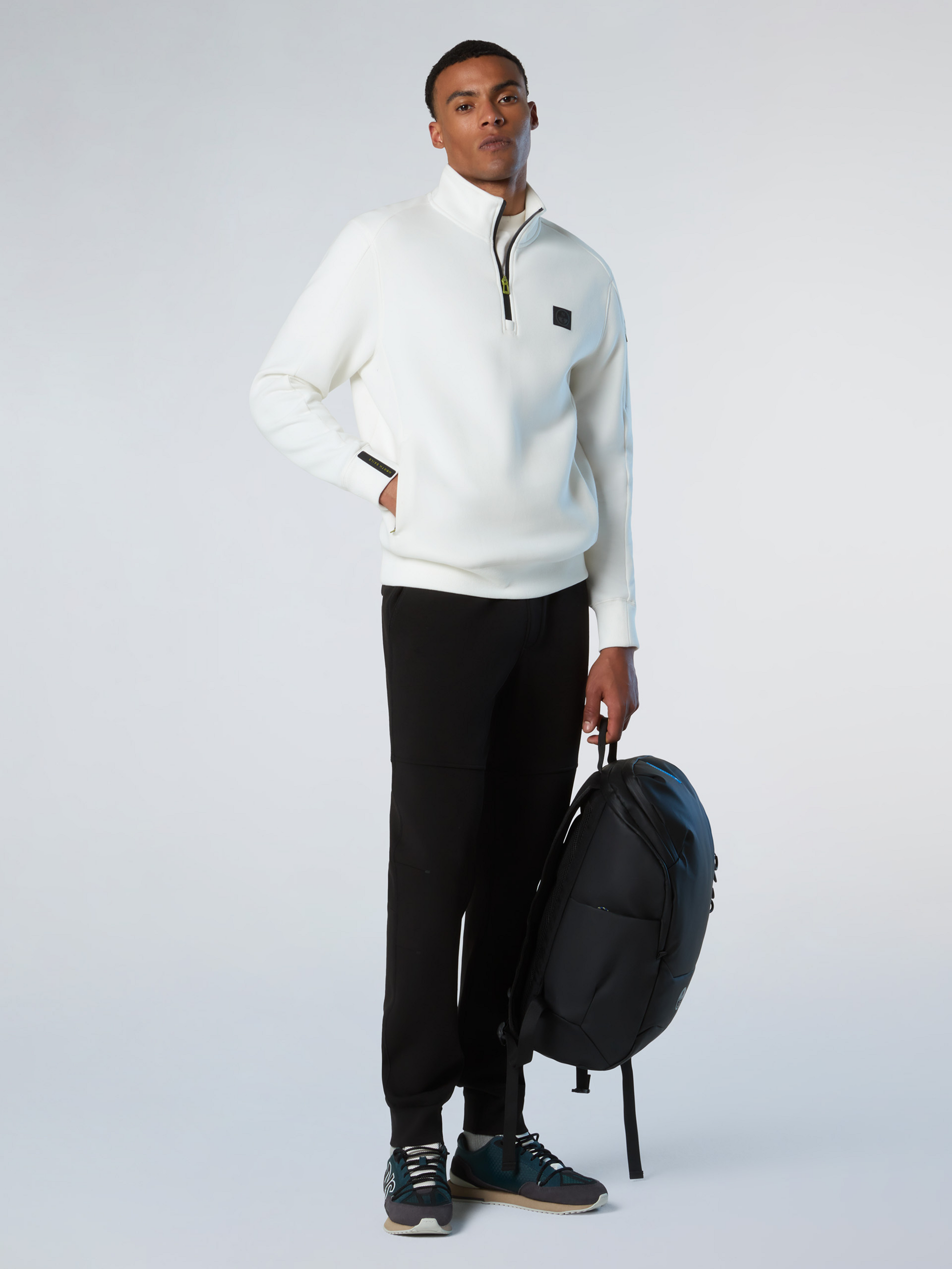 NORTH SAILS, North Sails Sweatshirt Piqué Scuba Fabric With Half-zip