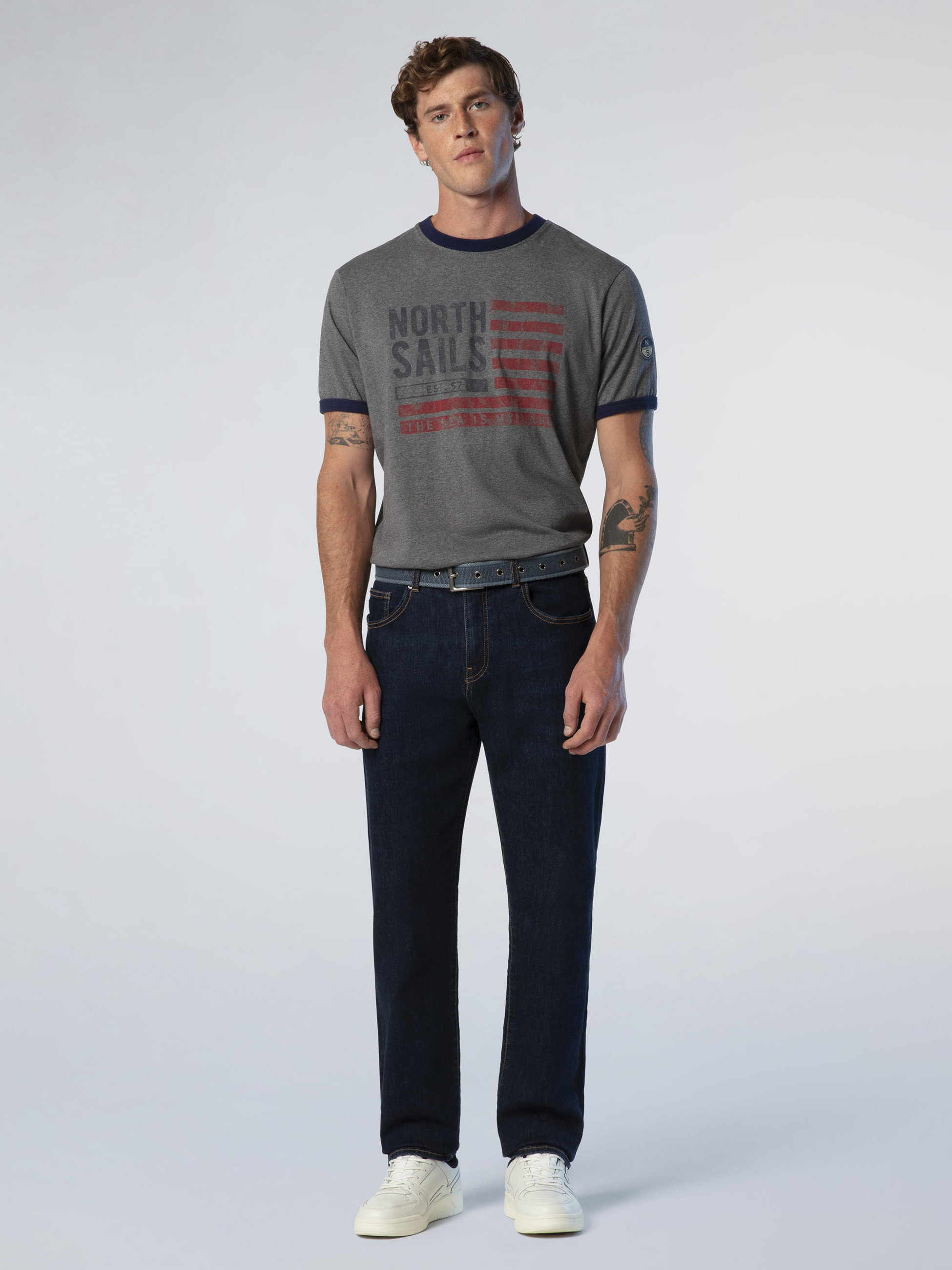 NORTH SAILS, North Sails T-shirt Archive Style With American Flag