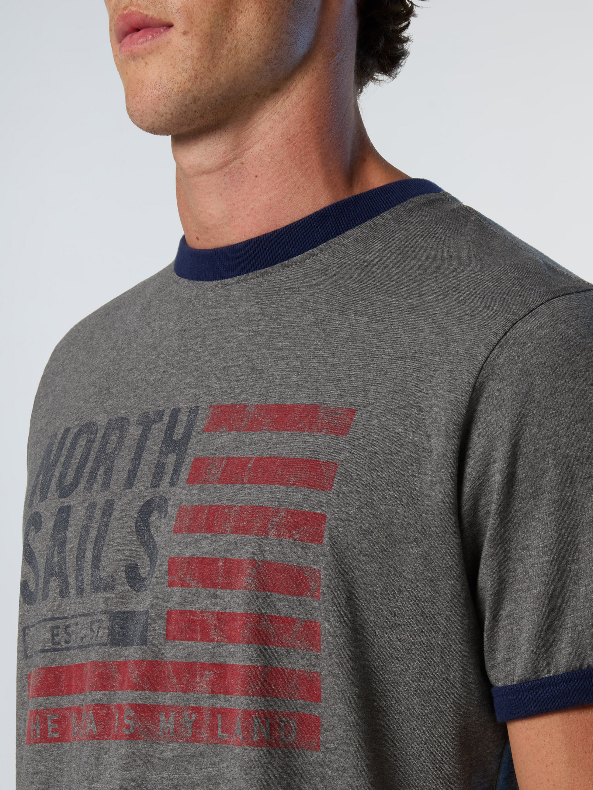 NORTH SAILS, North Sails T-shirt Archive Style With American Flag