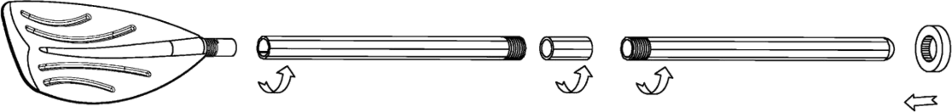 INTEX, Oars For The Dinghy 2 Pcs 122 Cm 59623 Intex