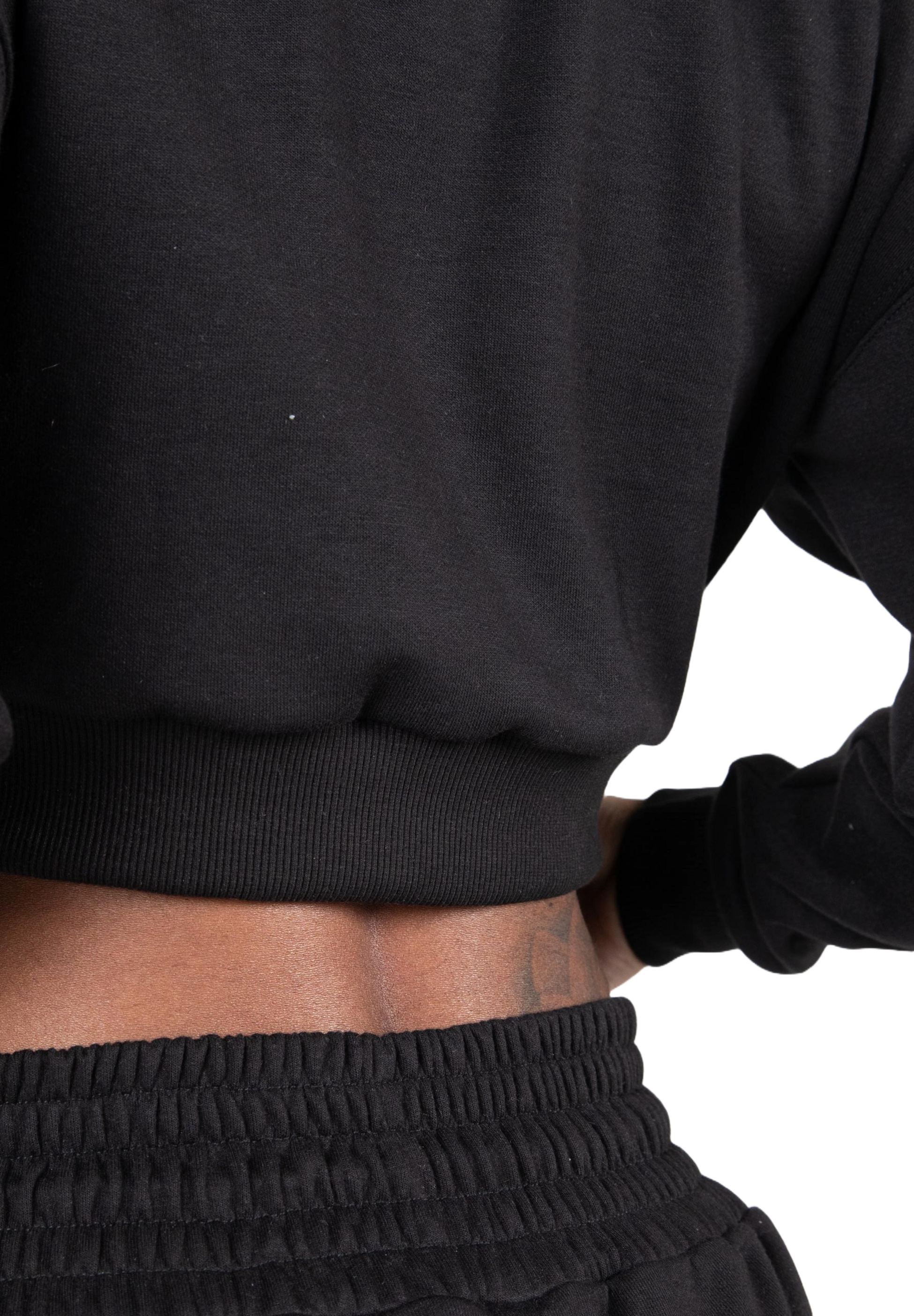 GORILLA WEAR, Ocala Cropped Half-zip Sweatshirt
