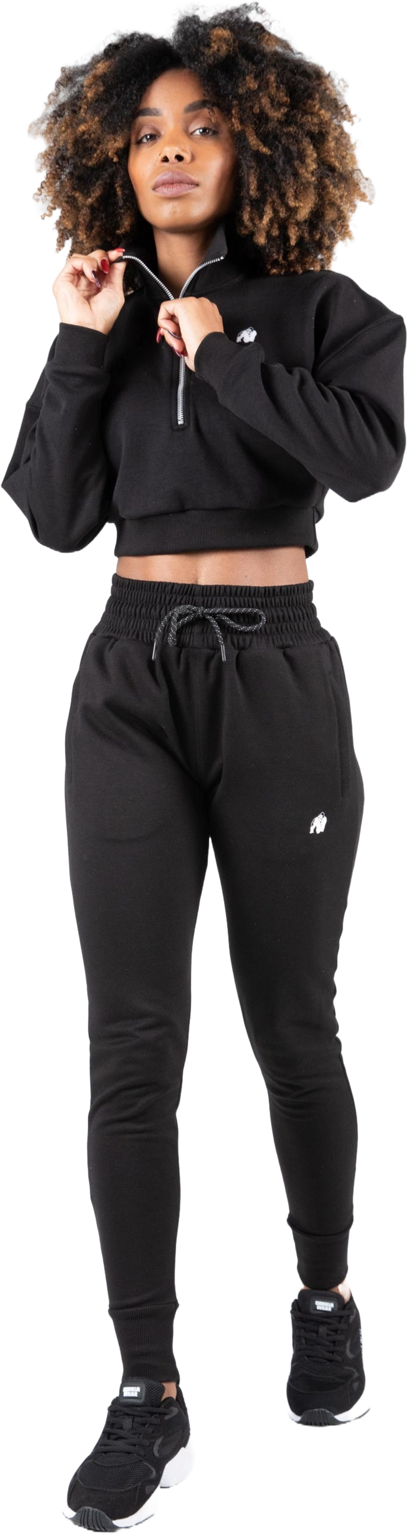 GORILLA WEAR, Ocala Cropped Half-zip Sweatshirt