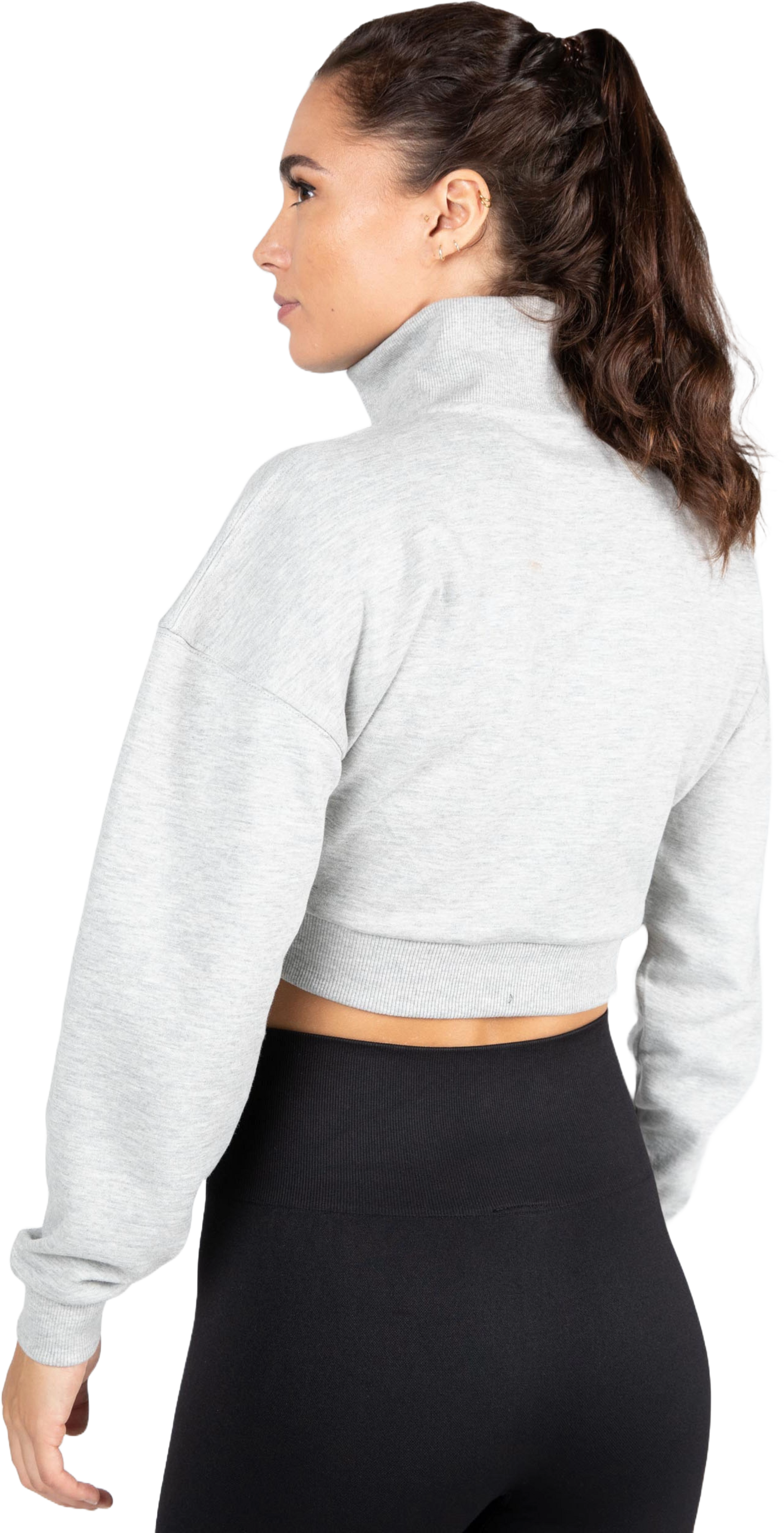 GORILLA WEAR, Ocala Cropped Half-zip Sweatshirt