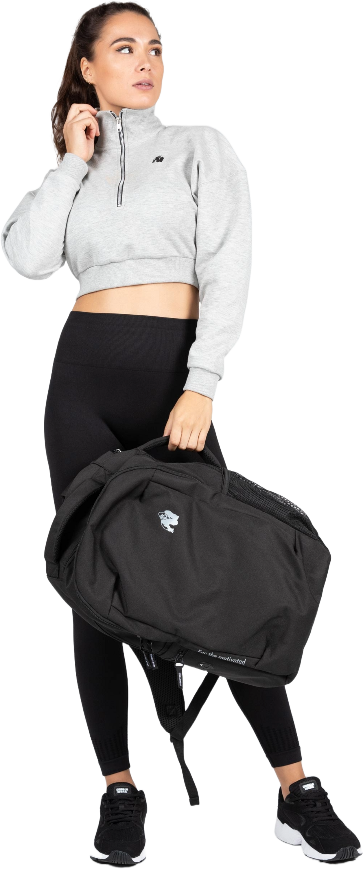 GORILLA WEAR, Ocala Cropped Half-zip Sweatshirt