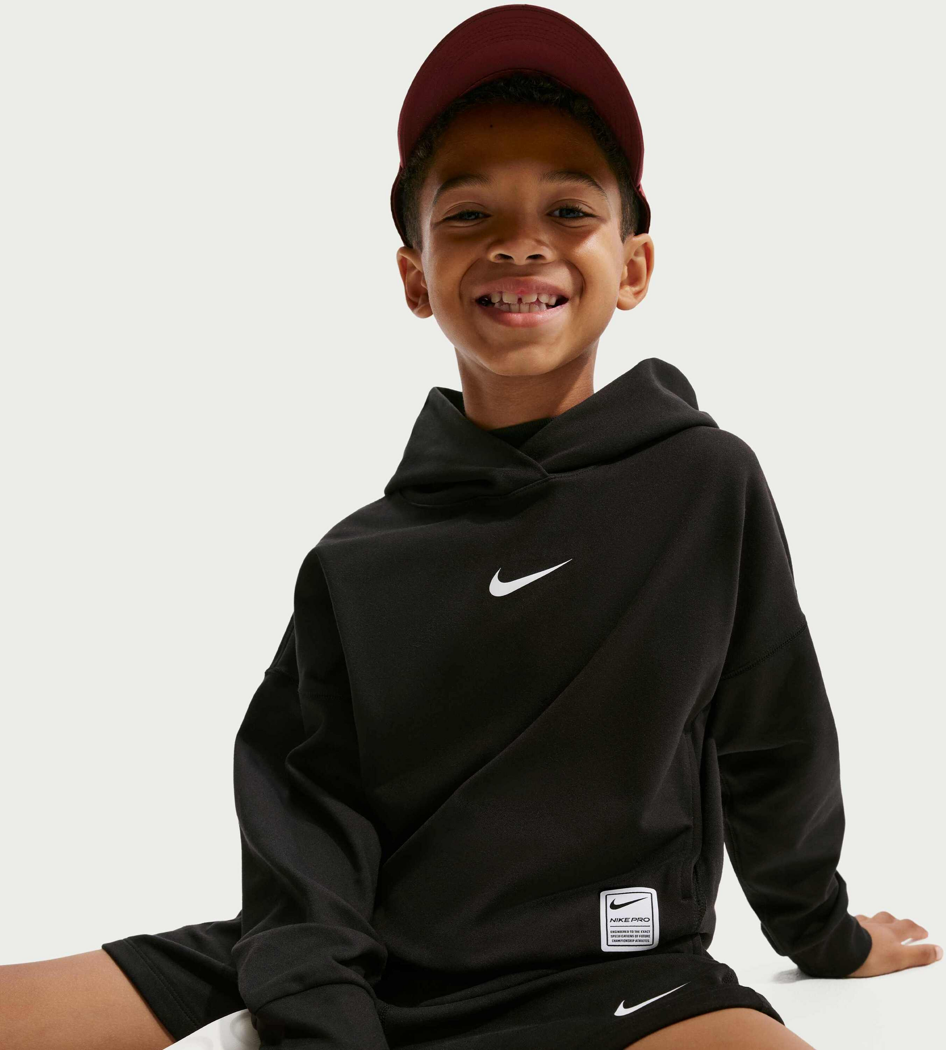 NIKE, Older Kids' (boys') Dri-fit Fleece Pullover Hoodie Pro