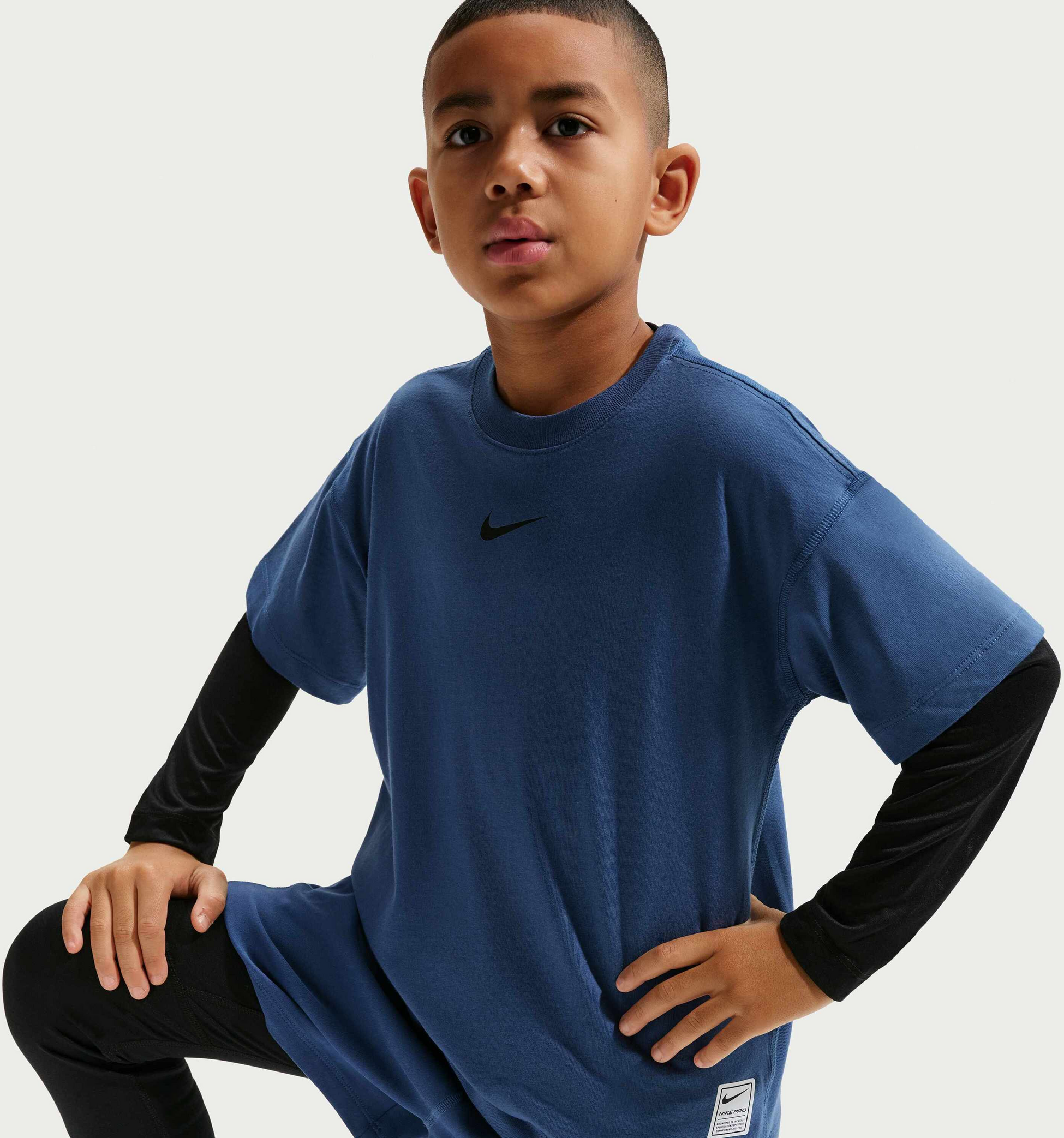 NIKE, Older Kids' (boys') Dri-fit Short-sleeve Training Top Pro