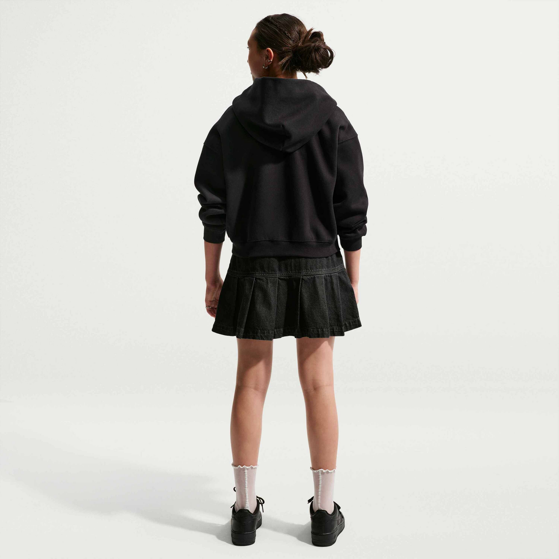 NIKE, Older Kids' (girls') Denim Pleated Skirt Sportswear
