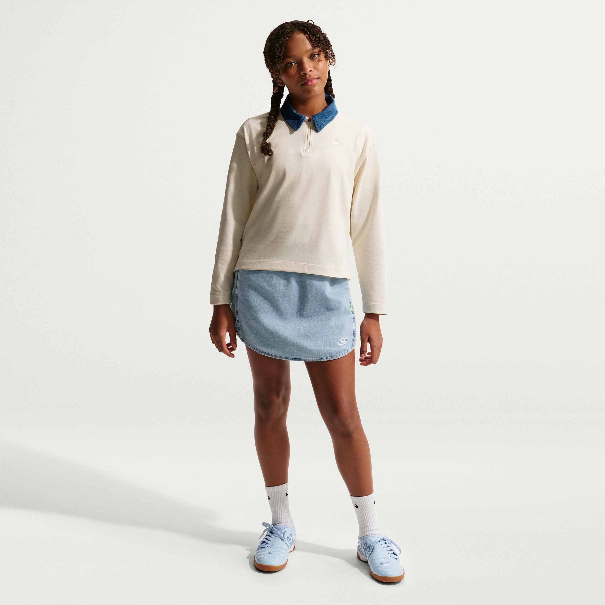 NIKE, Older Kids' (girls') Denim Skirt Sportswear Collection
