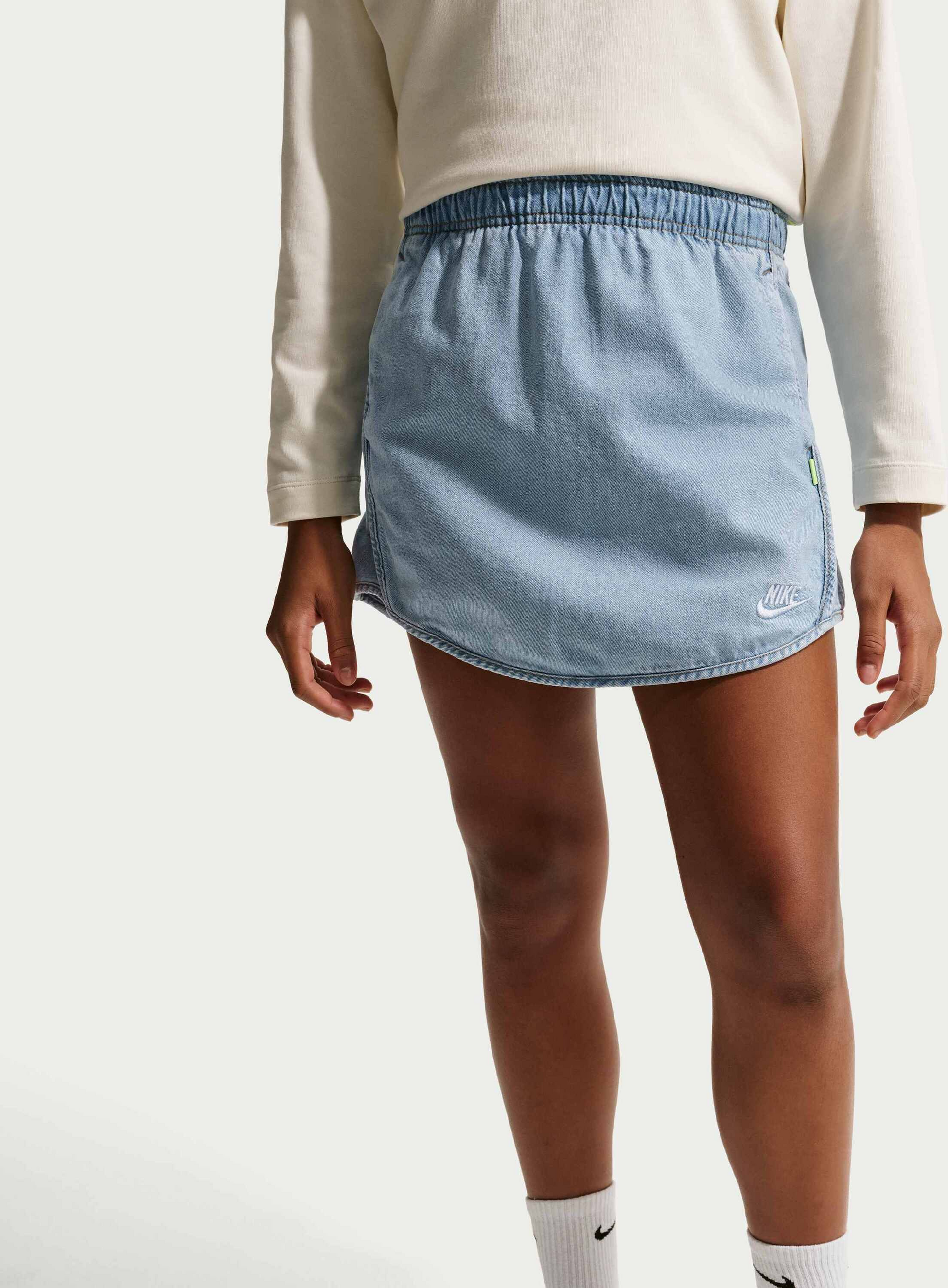 NIKE, Older Kids' (girls') Denim Skirt Sportswear Collection