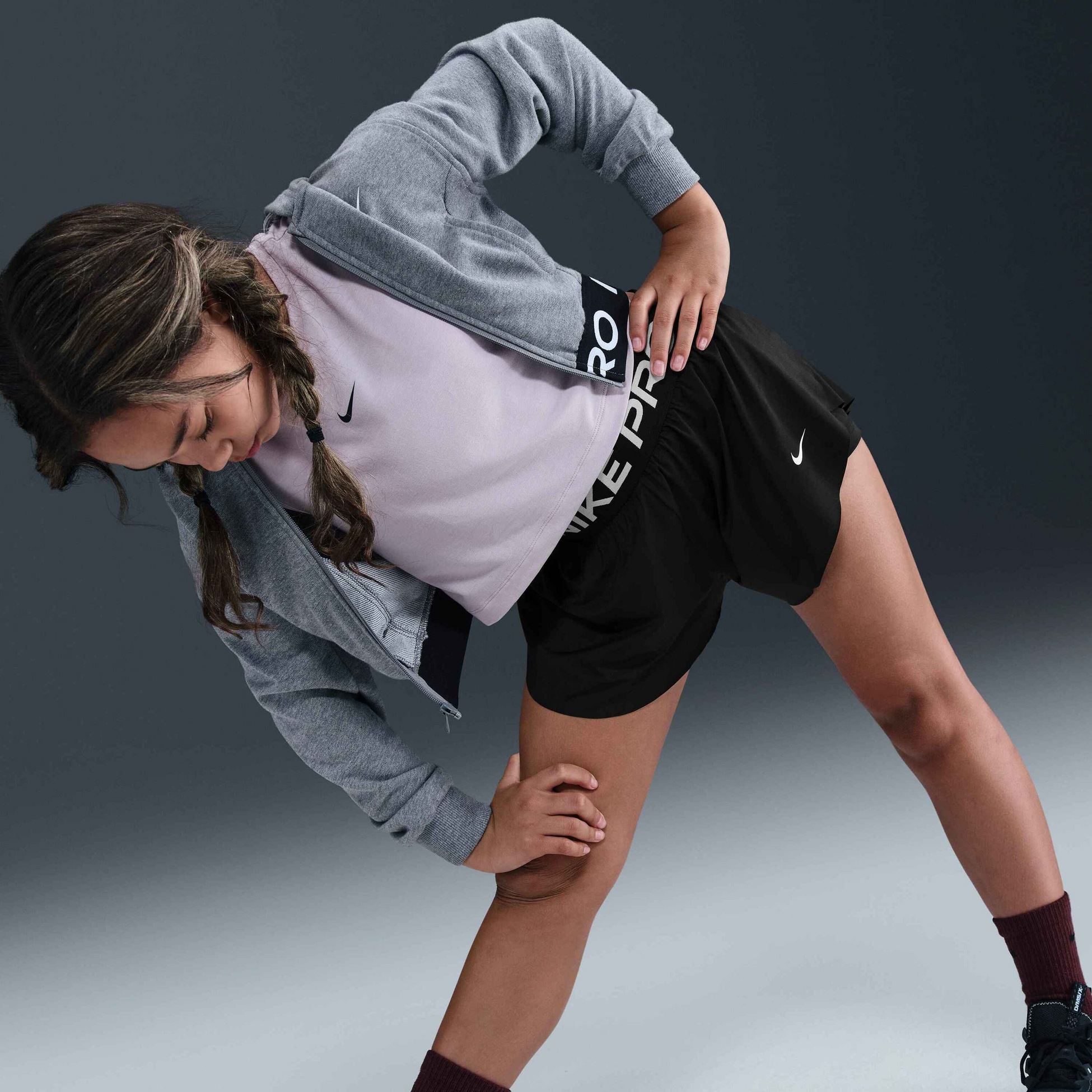 NIKE, Older Kids' (girls') Dri-fit 2-in-1 Shorts Pro