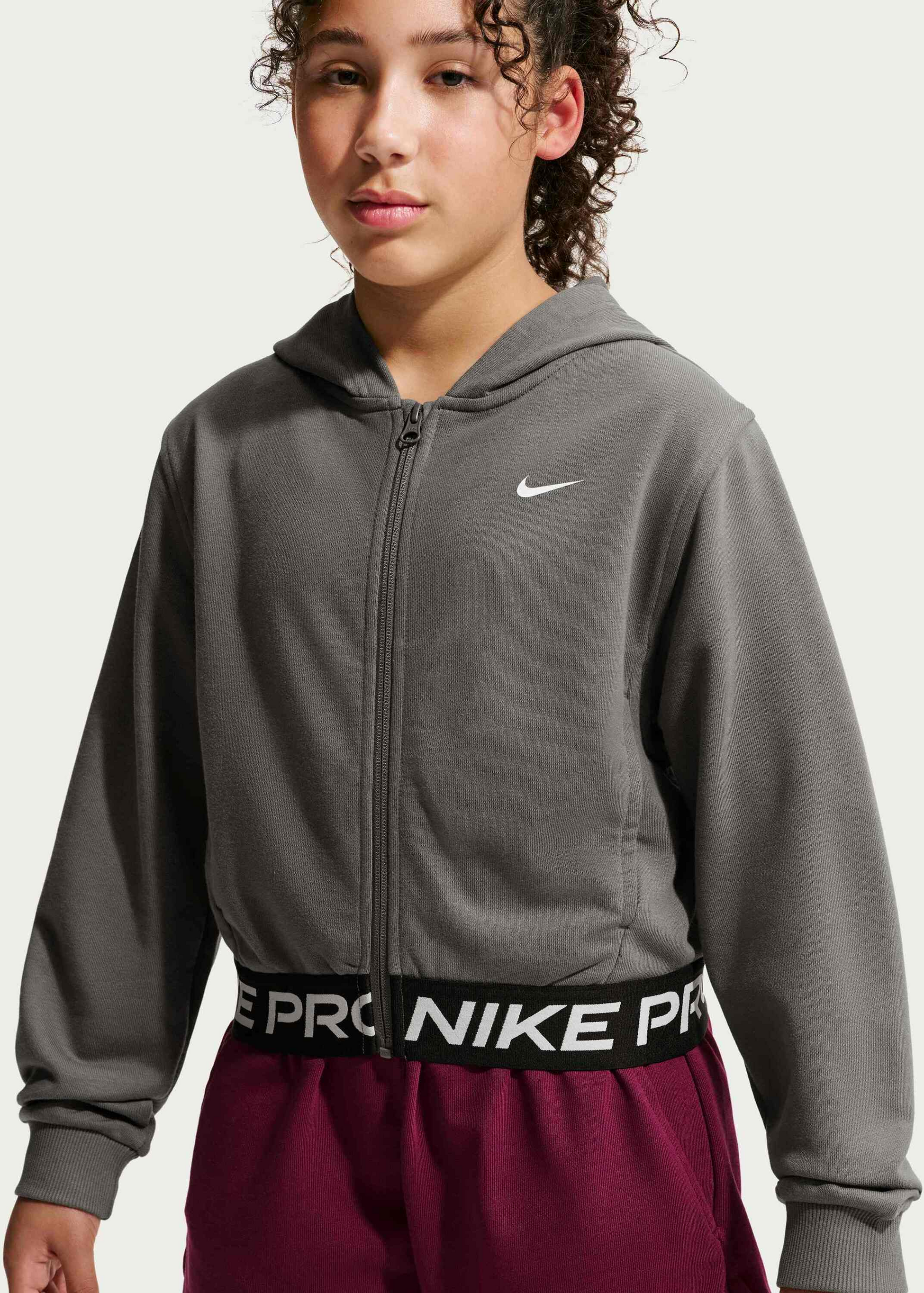 NIKE, Older Kids' (girls') Dri-fit Full-zip Hoodie Pro Fleece