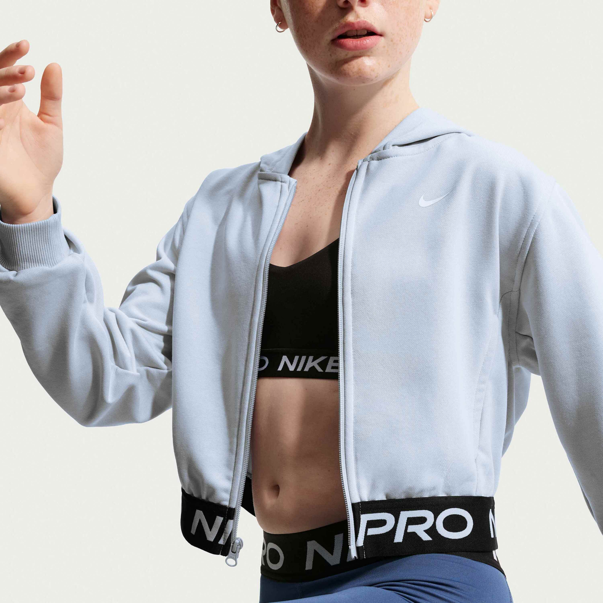 NIKE, Older Kids' (girls') Dri-fit Full-zip Hoodie Pro Fleece