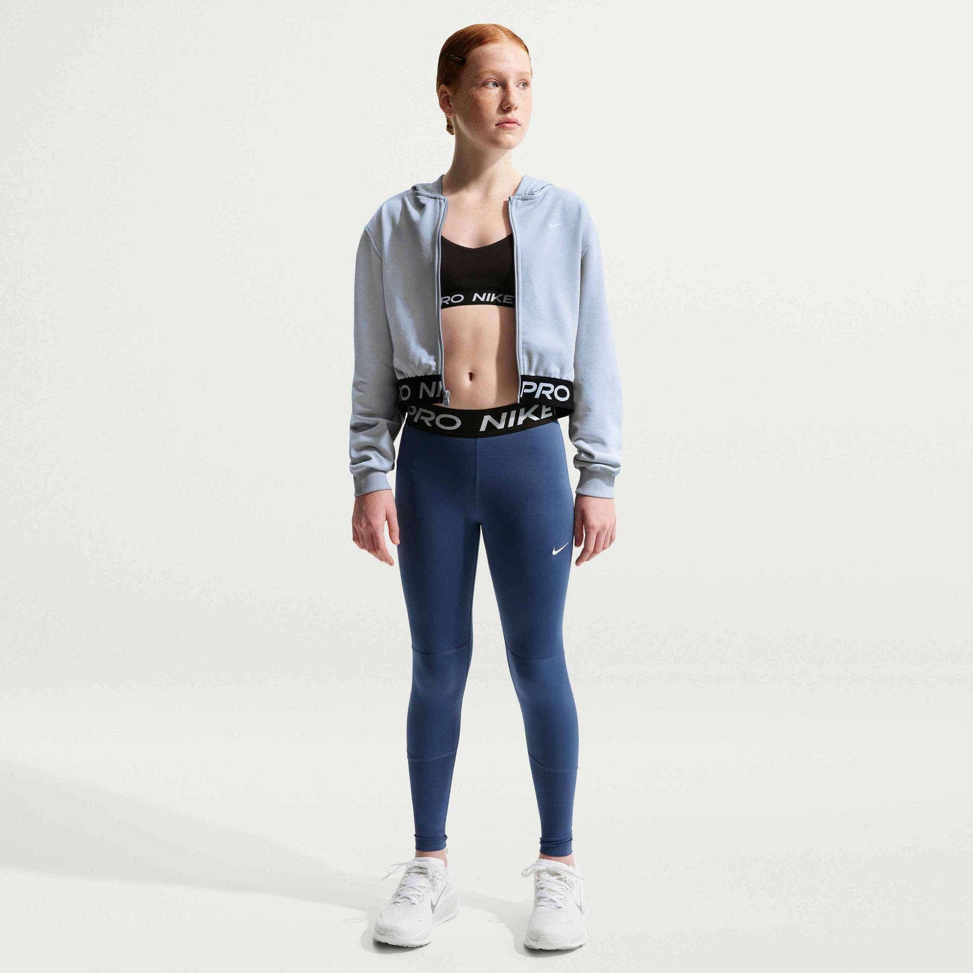 NIKE, Older Kids' (girls') Dri-fit Full-zip Hoodie Pro Fleece