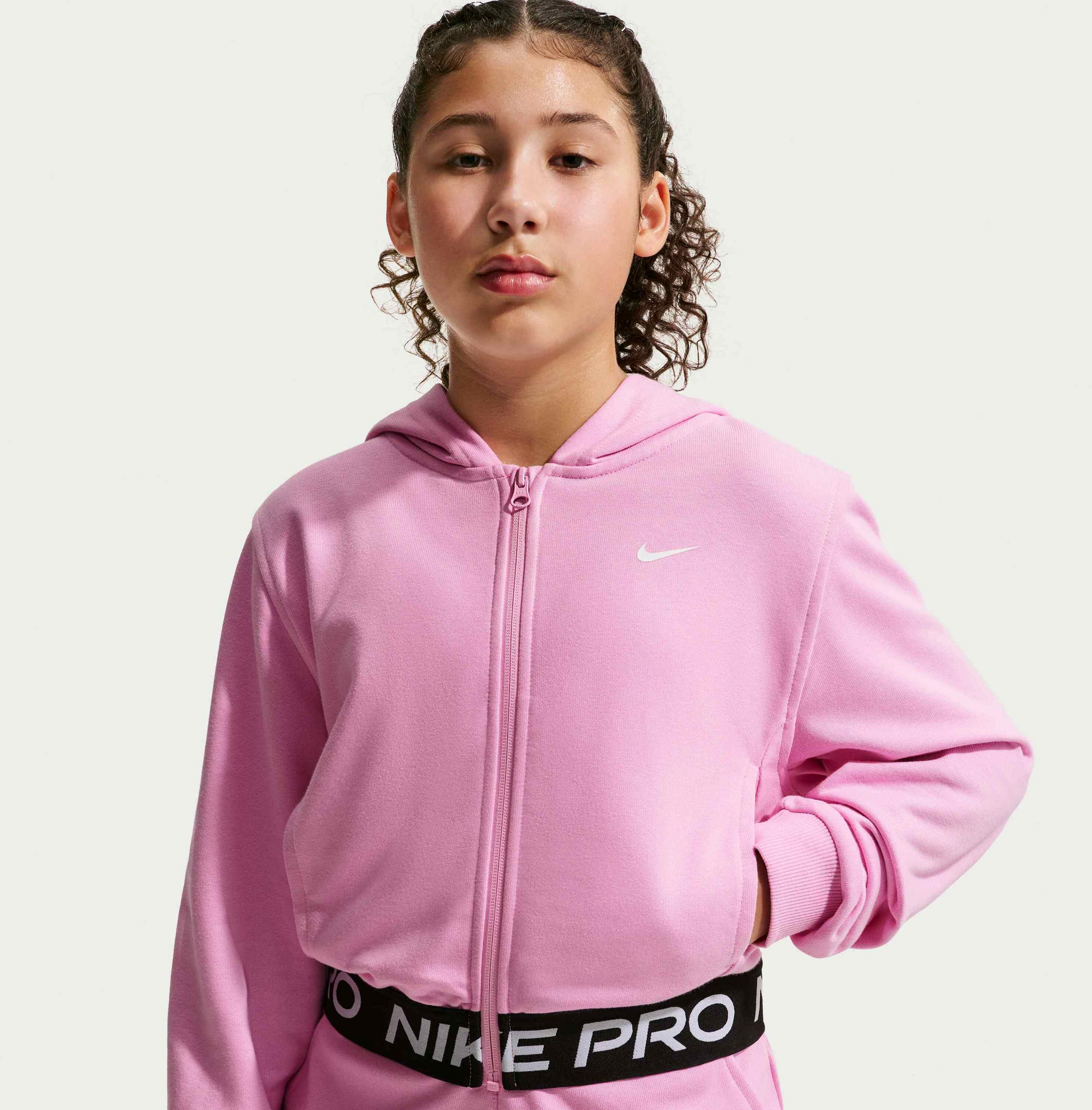 NIKE, Older Kids' (girls') Dri-fit Full-zip Hoodie Pro Fleece