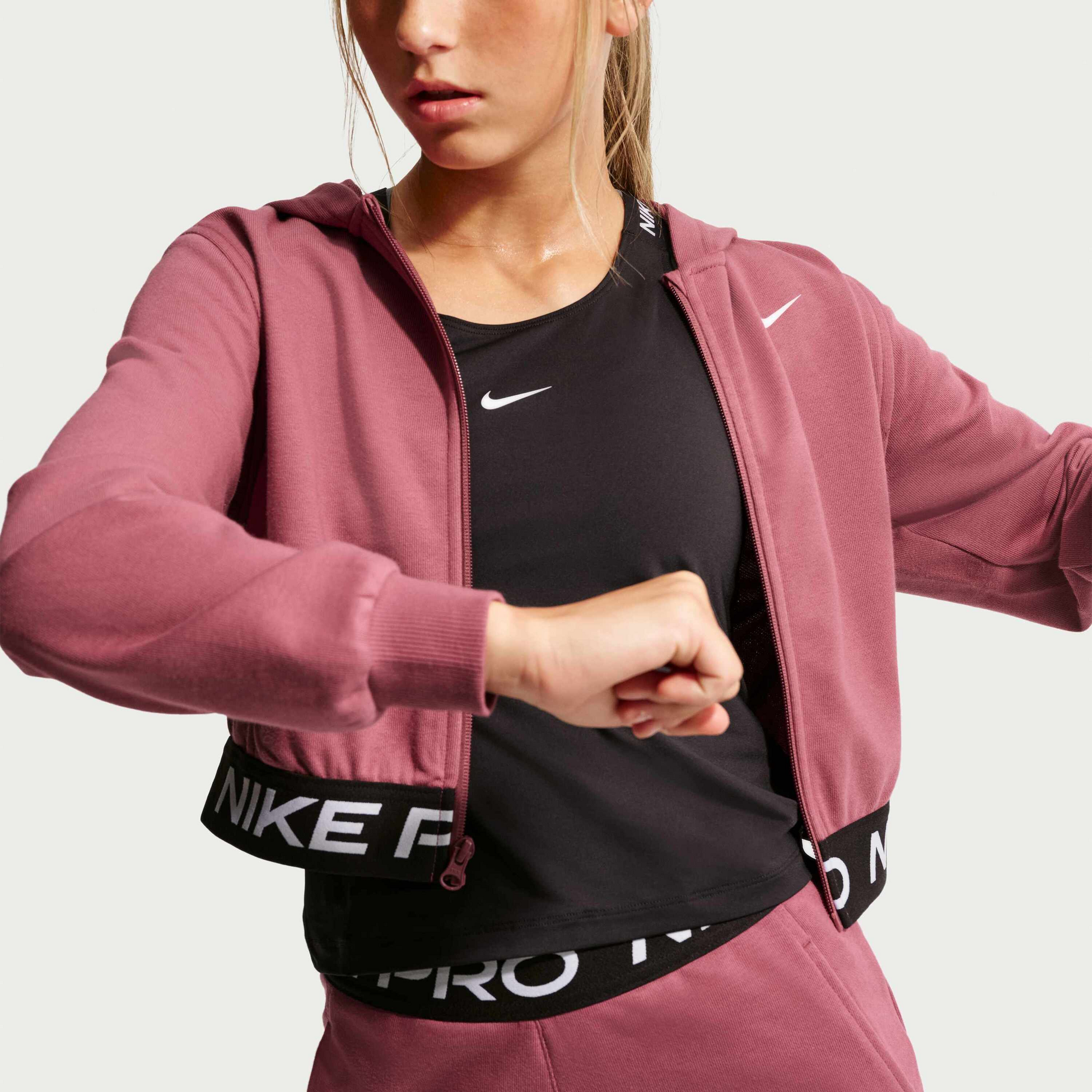 NIKE, Older Kids' (girls') Dri-fit Full-zip Hoodie Pro Fleece