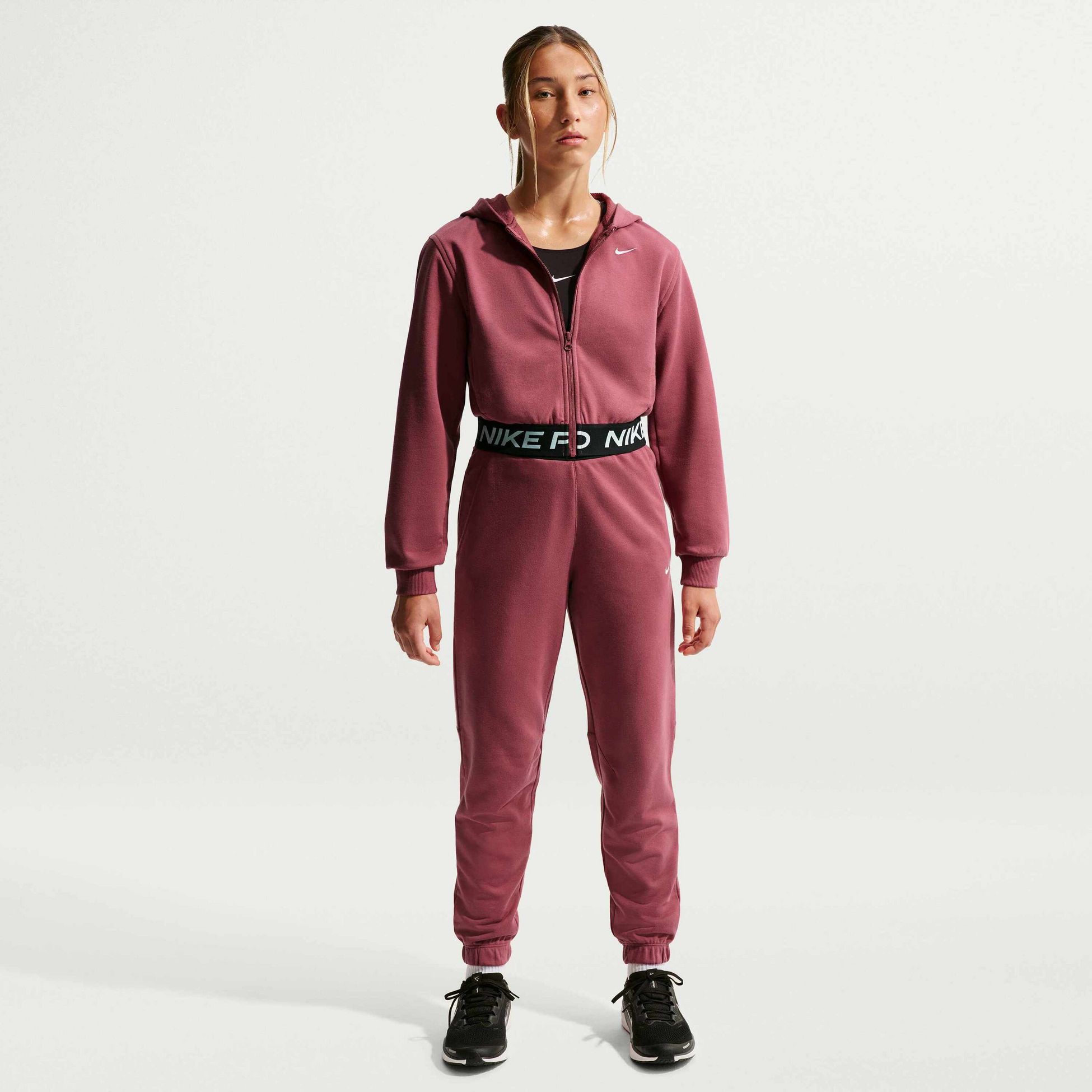 NIKE, Older Kids' (girls') Dri-fit Full-zip Hoodie Pro Fleece