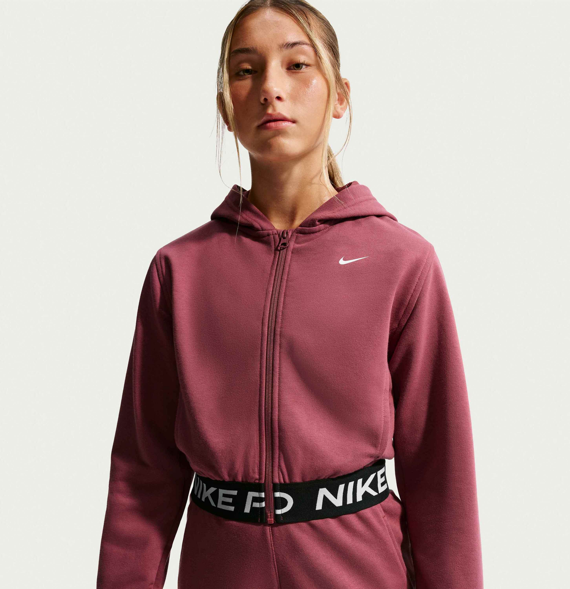 NIKE, Older Kids' (girls') Dri-fit Full-zip Hoodie Pro Fleece