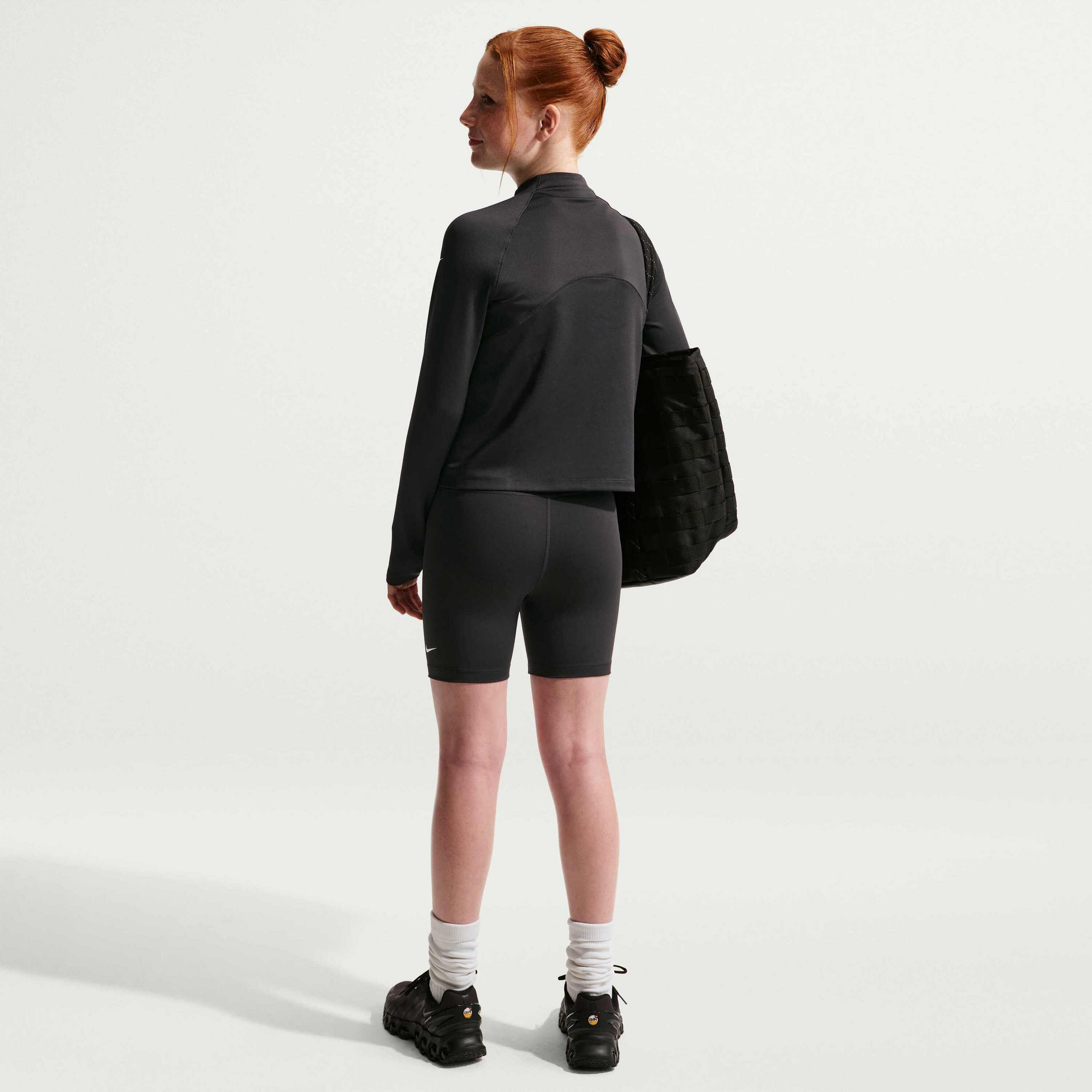 NIKE, Older Kids' (girls') Dri-fit Half-zip Long Sleeve Pro