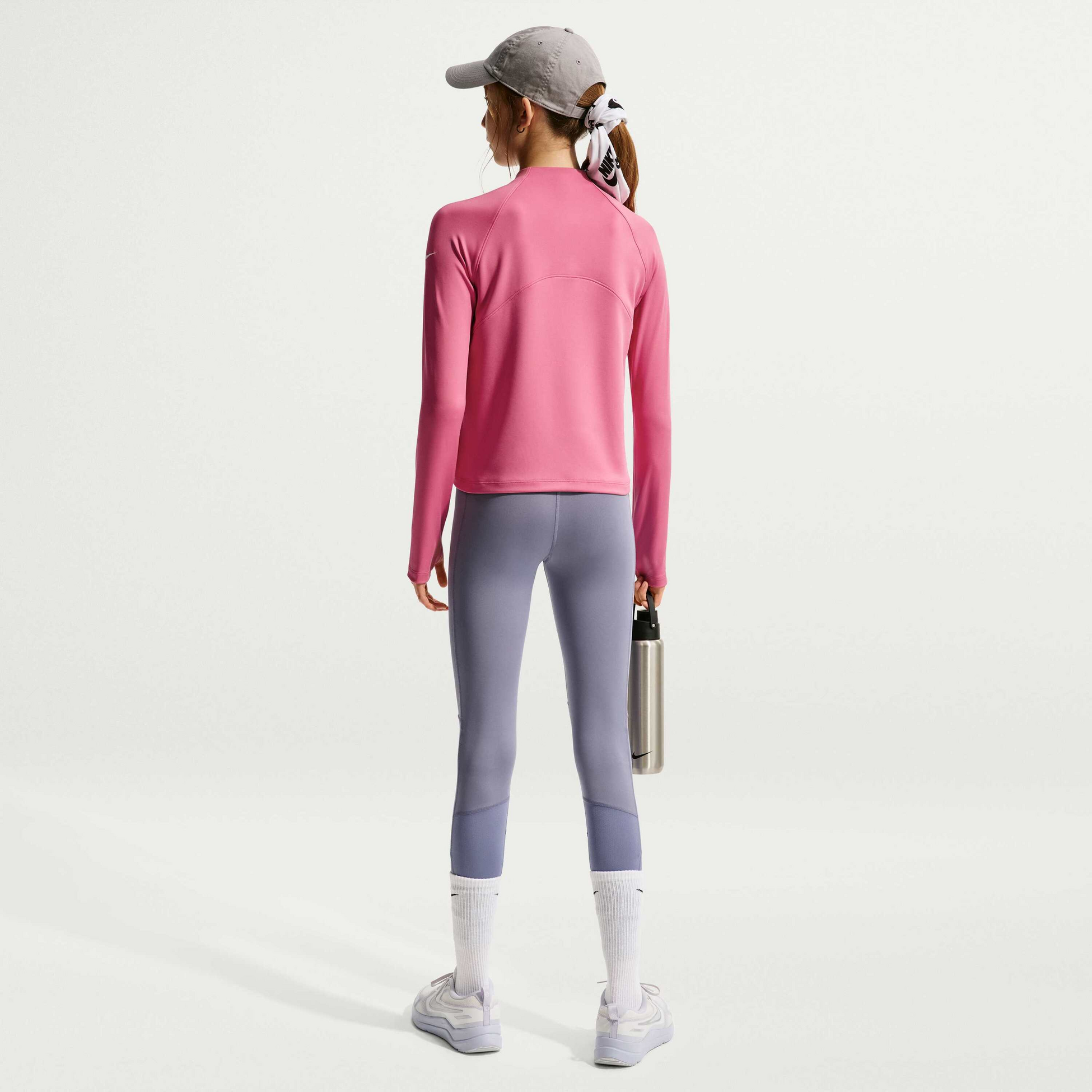 NIKE, Older Kids' (girls') Dri-fit Half-zip Long Sleeve Pro