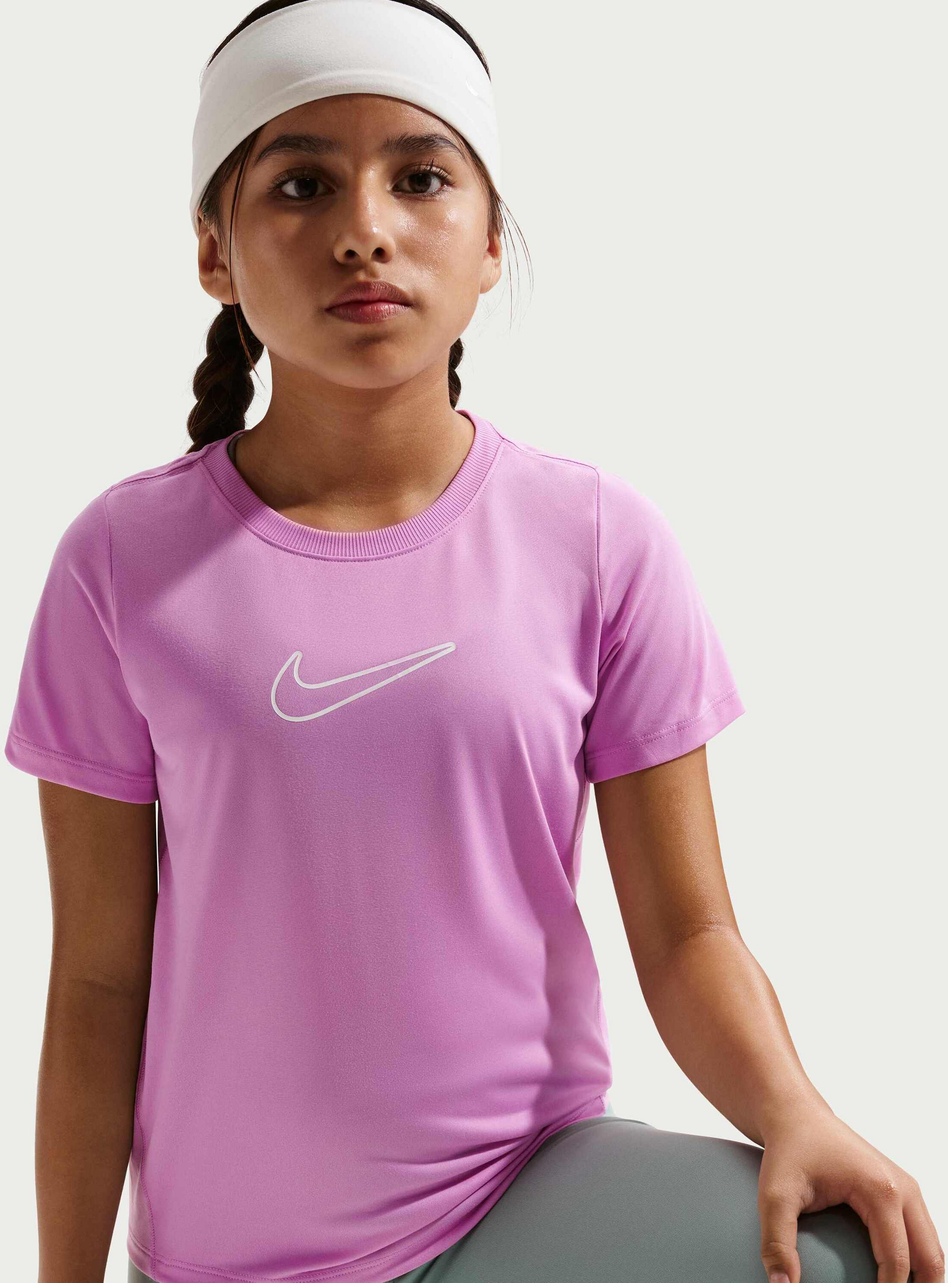 NIKE, Older Kids' (girls') Dri-fit Short-sleeve Top One Fitted