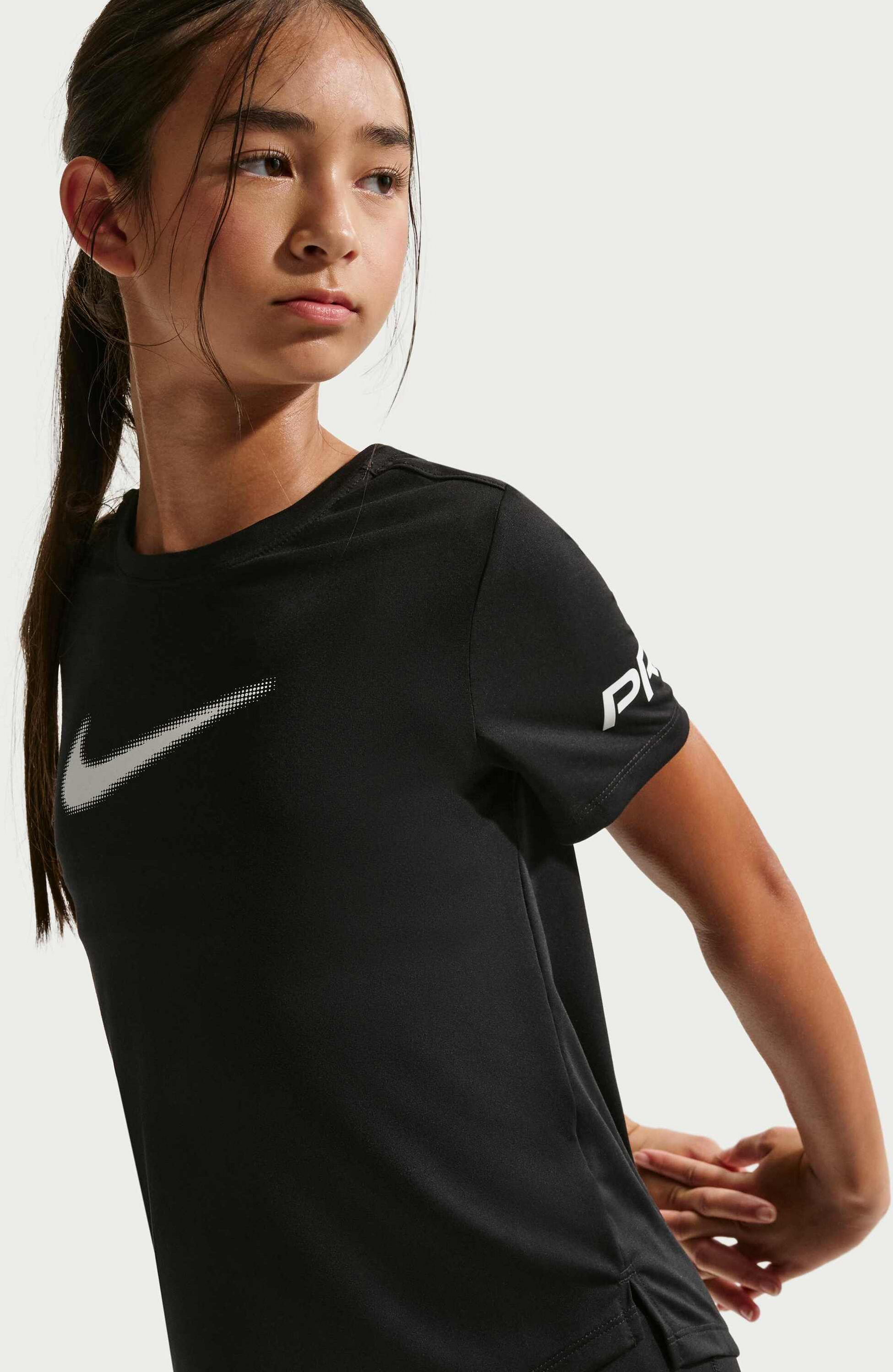 NIKE, Older Kids' (girls') Dri-fit Short-sleeve Training Top Pro