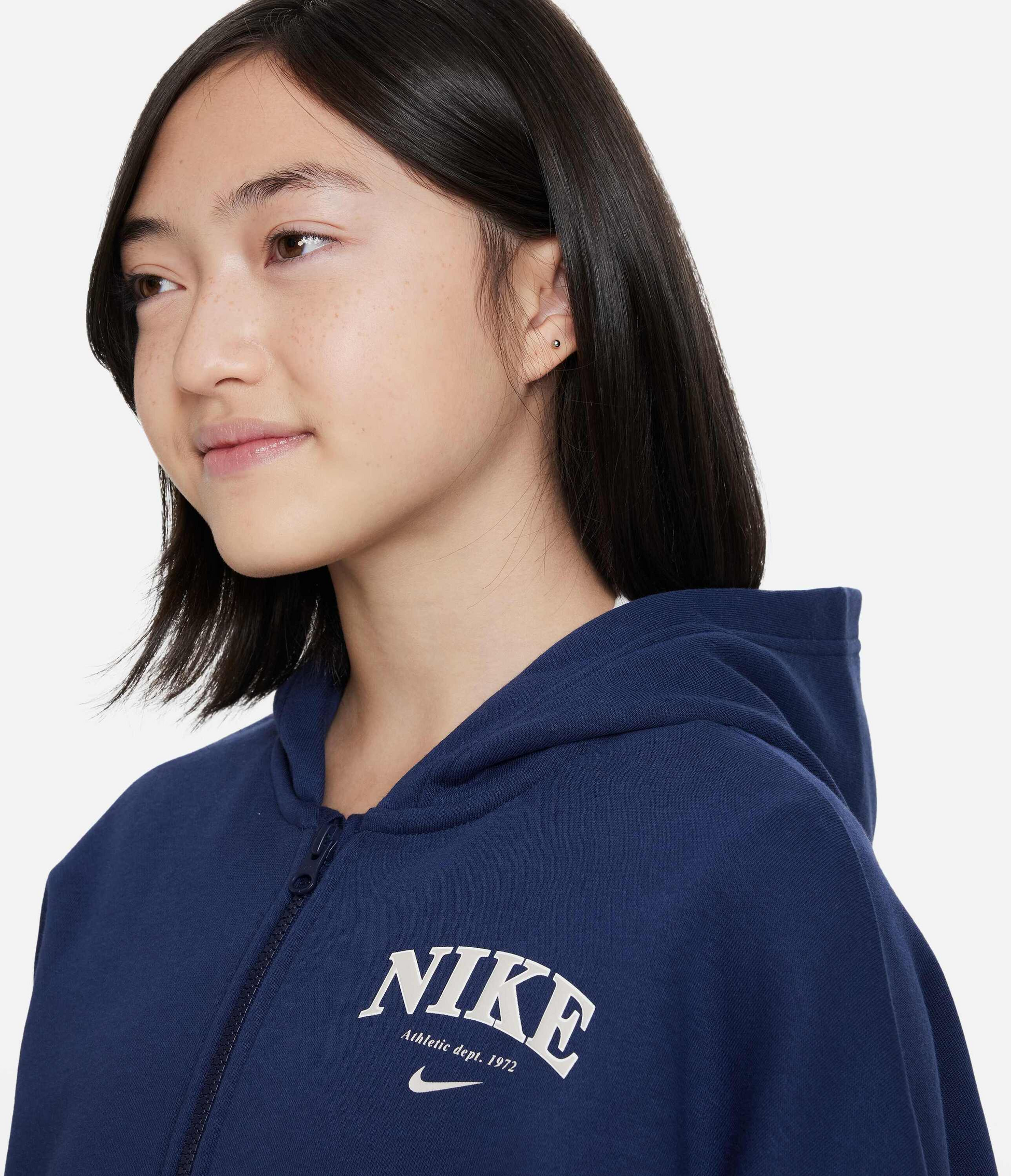 NIKE, Older Kids' (girls') Full-zip Fleece Hoodie Sportswear