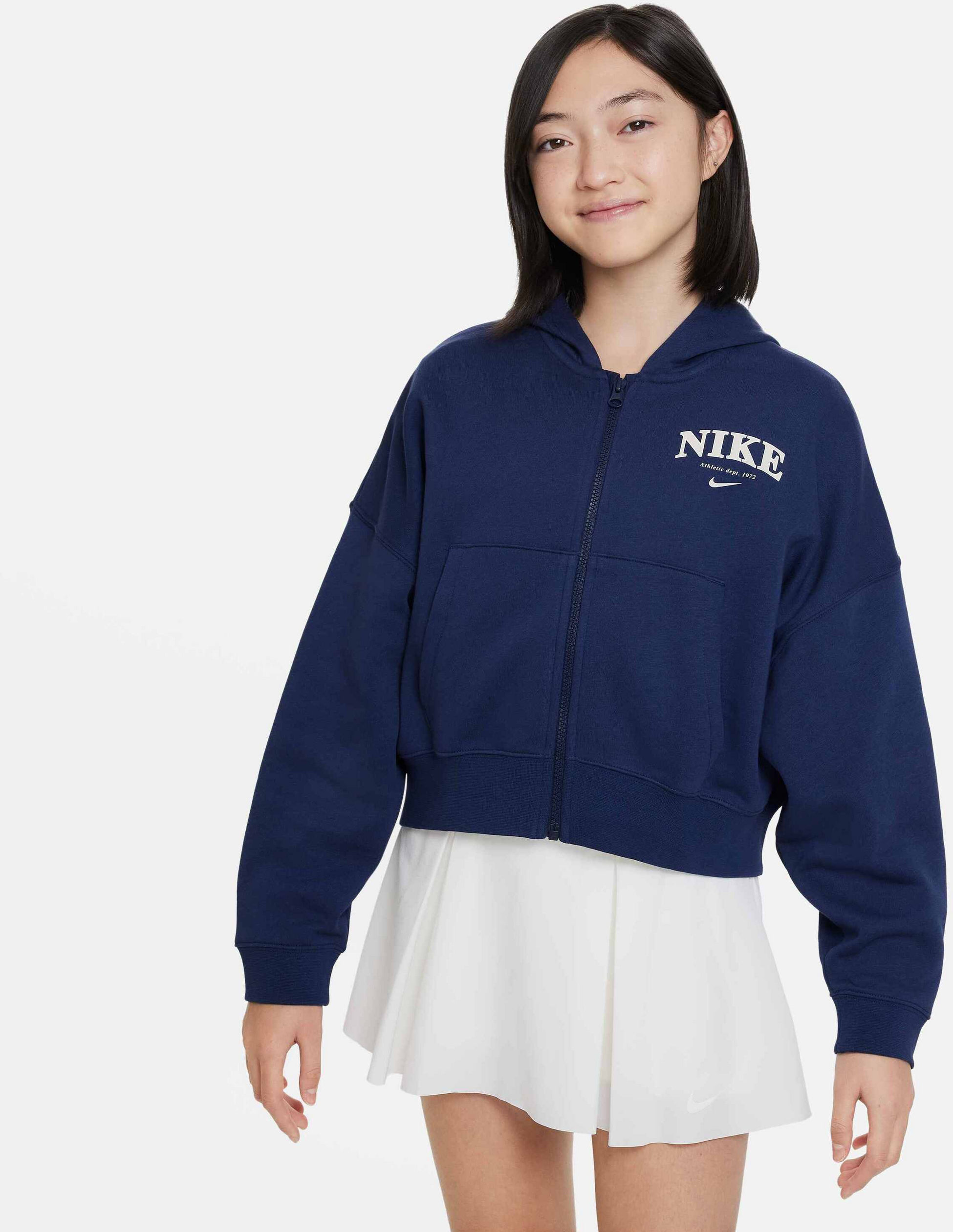 NIKE, Older Kids' (girls') Full-zip Fleece Hoodie Sportswear