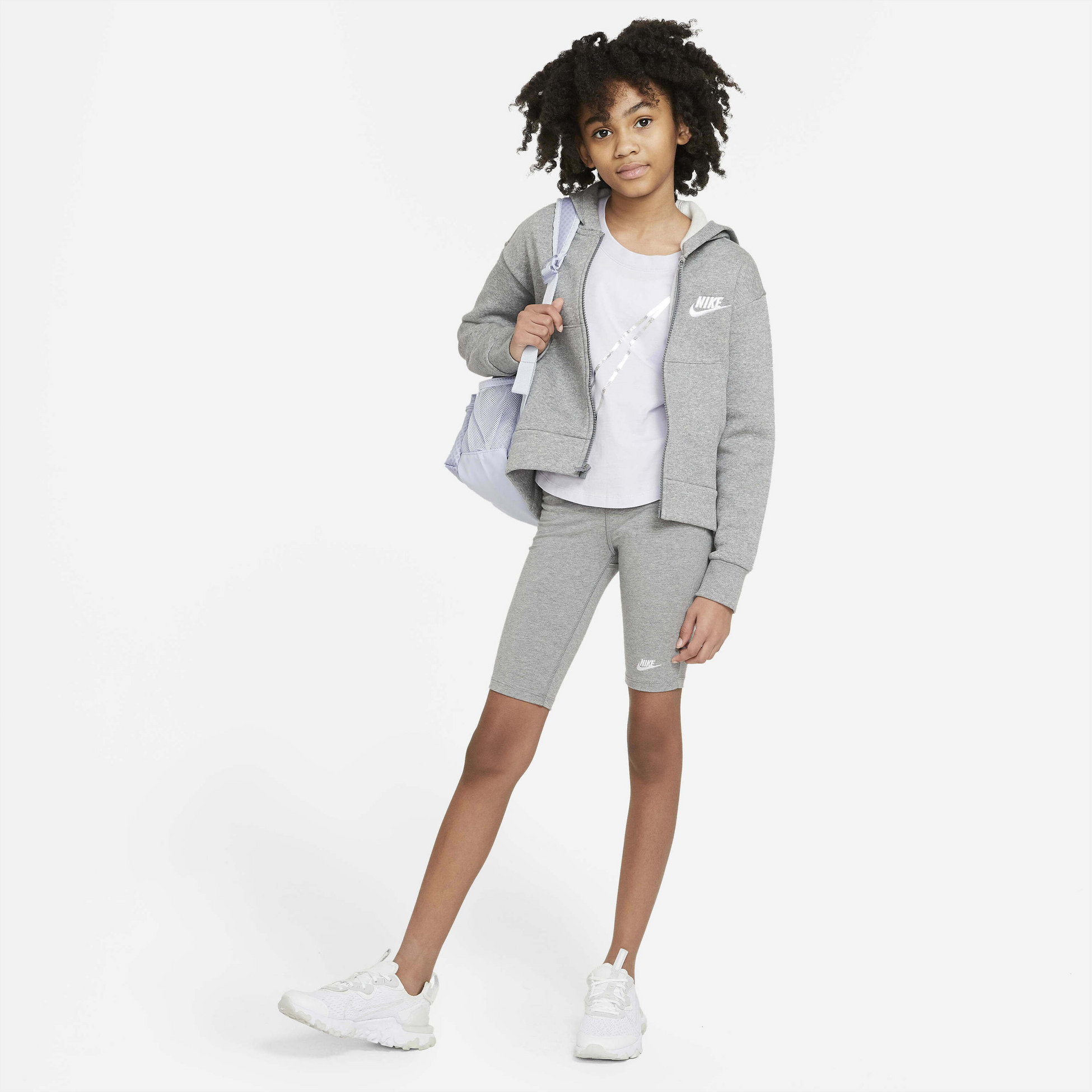 NIKE, Older Kids' (girls') Full-zip Hoodie Sportswear Club Fleece