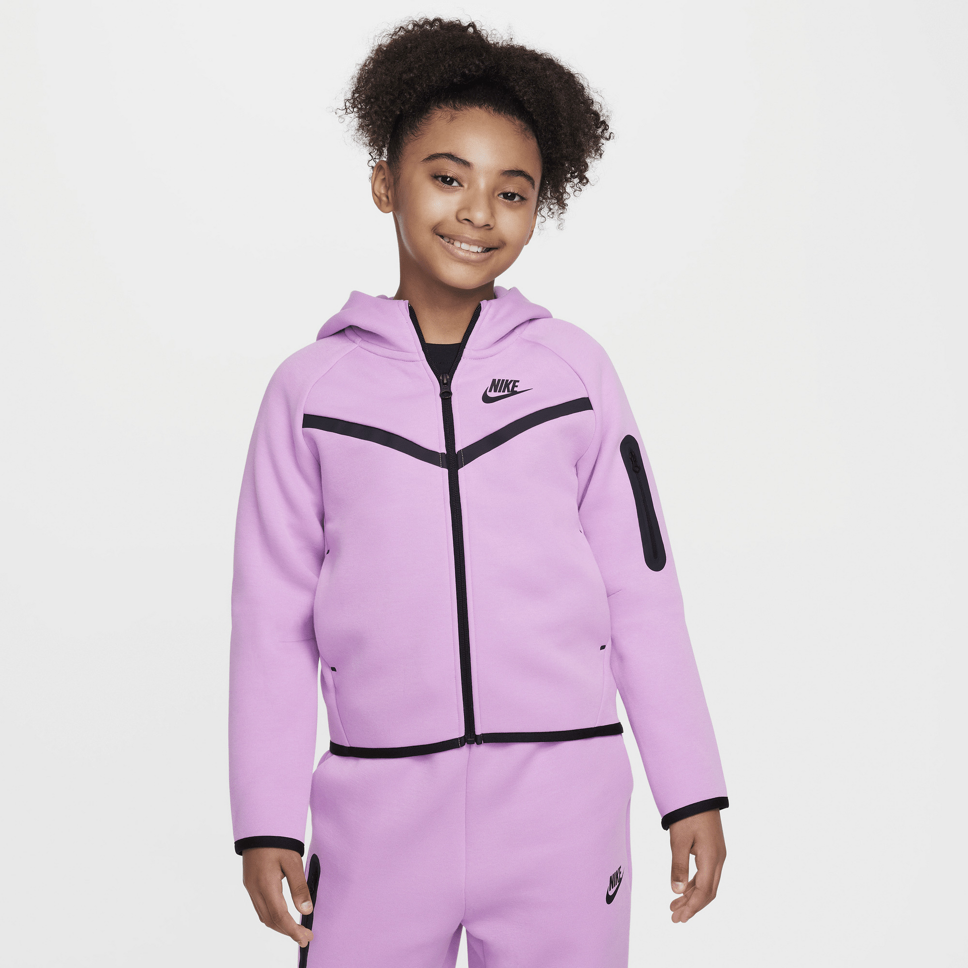 NIKE, Older Kids' (girls') Full-zip Hoodie Sportswear Tech Fleece