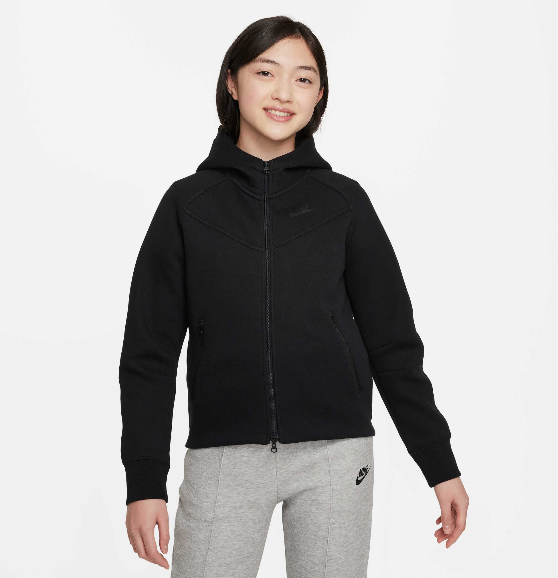 NIKE, Older Kids' (girls') Full-zip Hoodie Sportswear Tech Fleece