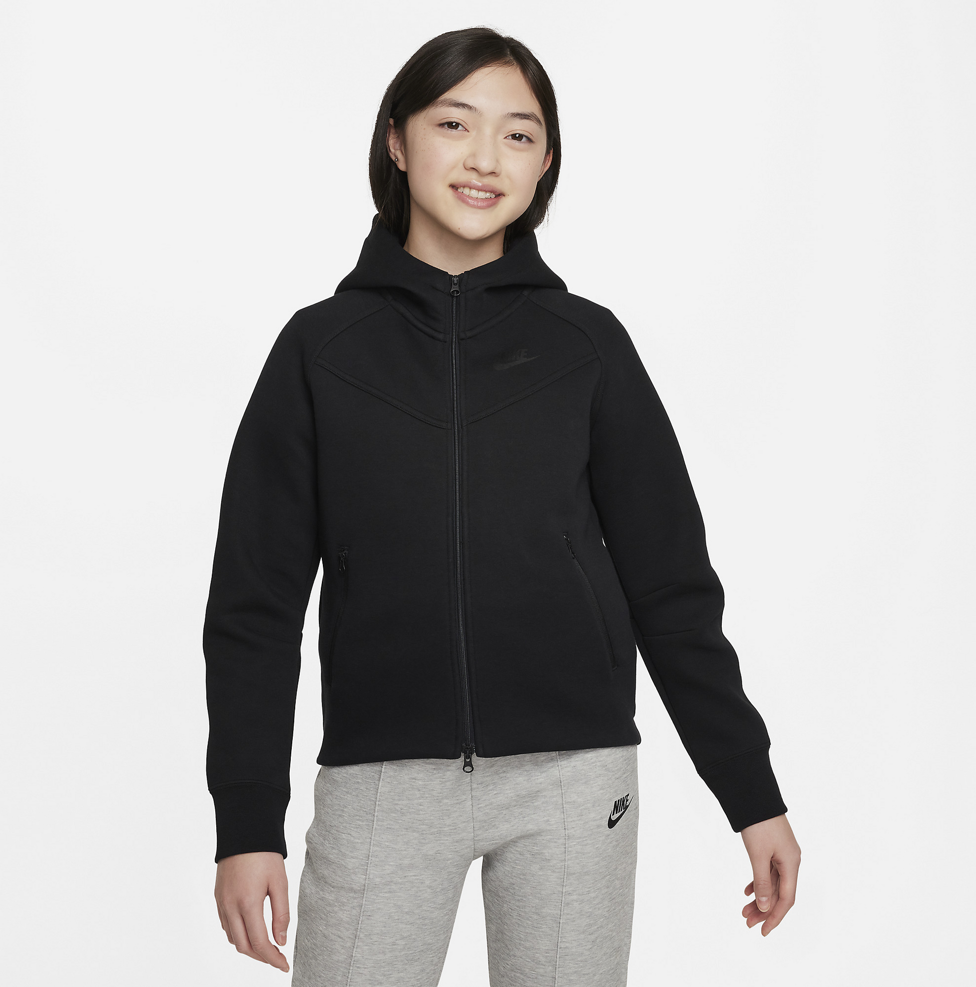 NIKE, Older Kids' (girls') Full-zip Hoodie Sportswear Tech Fleece