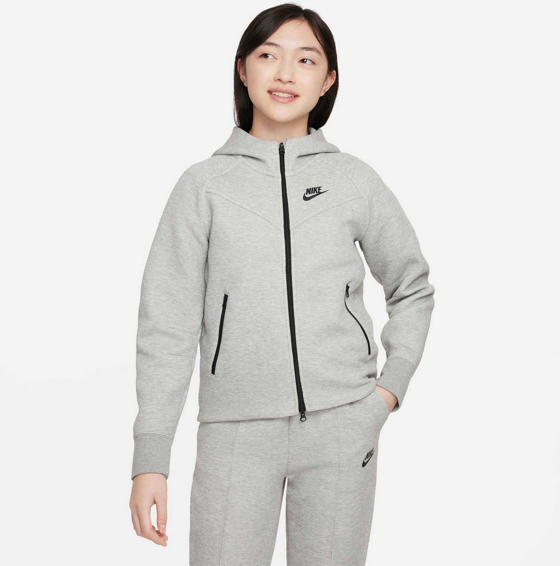 NIKE, Older Kids' (girls') Full-zip Hoodie Sportswear Tech Fleece