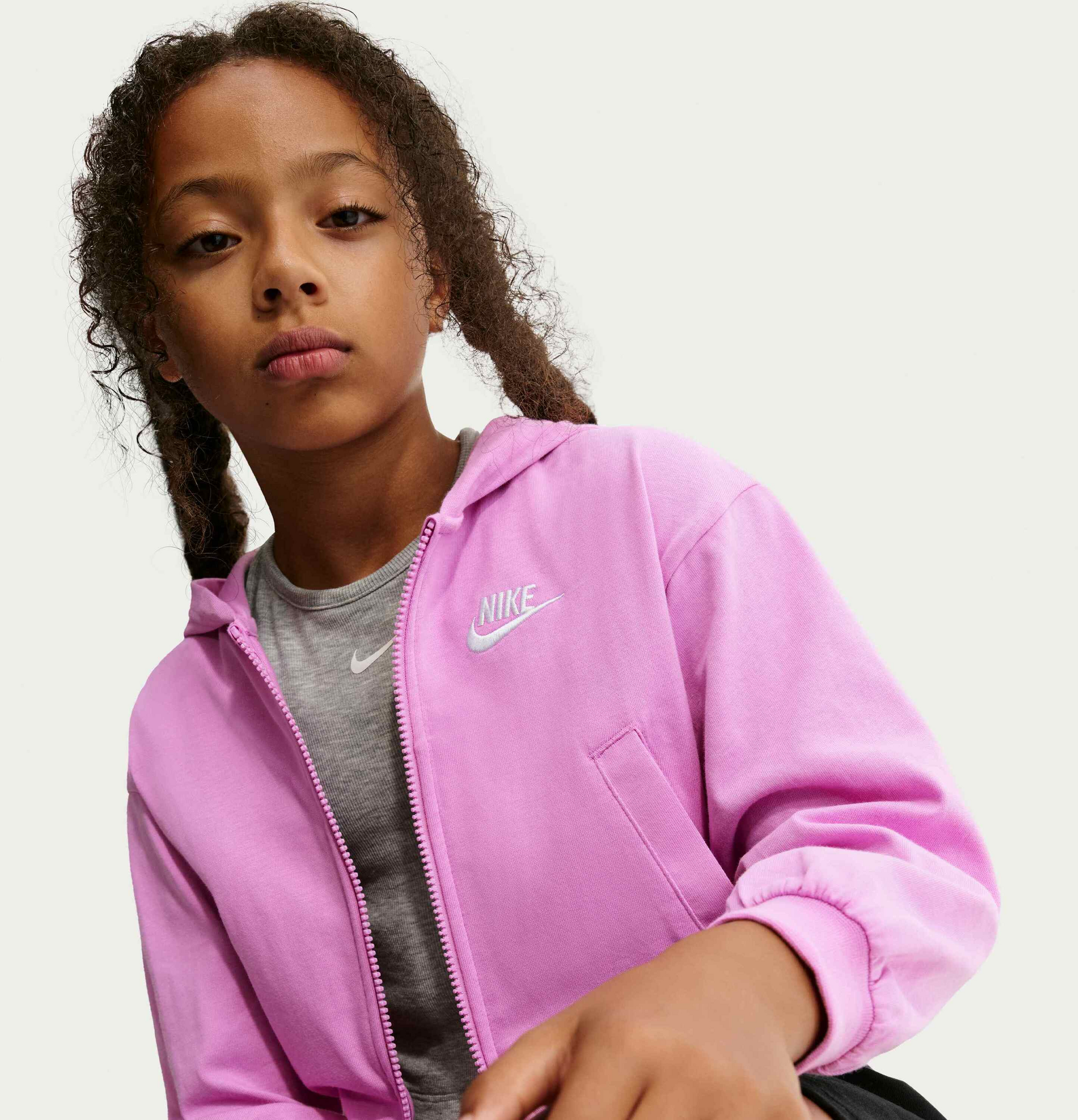 NIKE, Older Kids' (girls') Full-zip Hoodie Sportswear