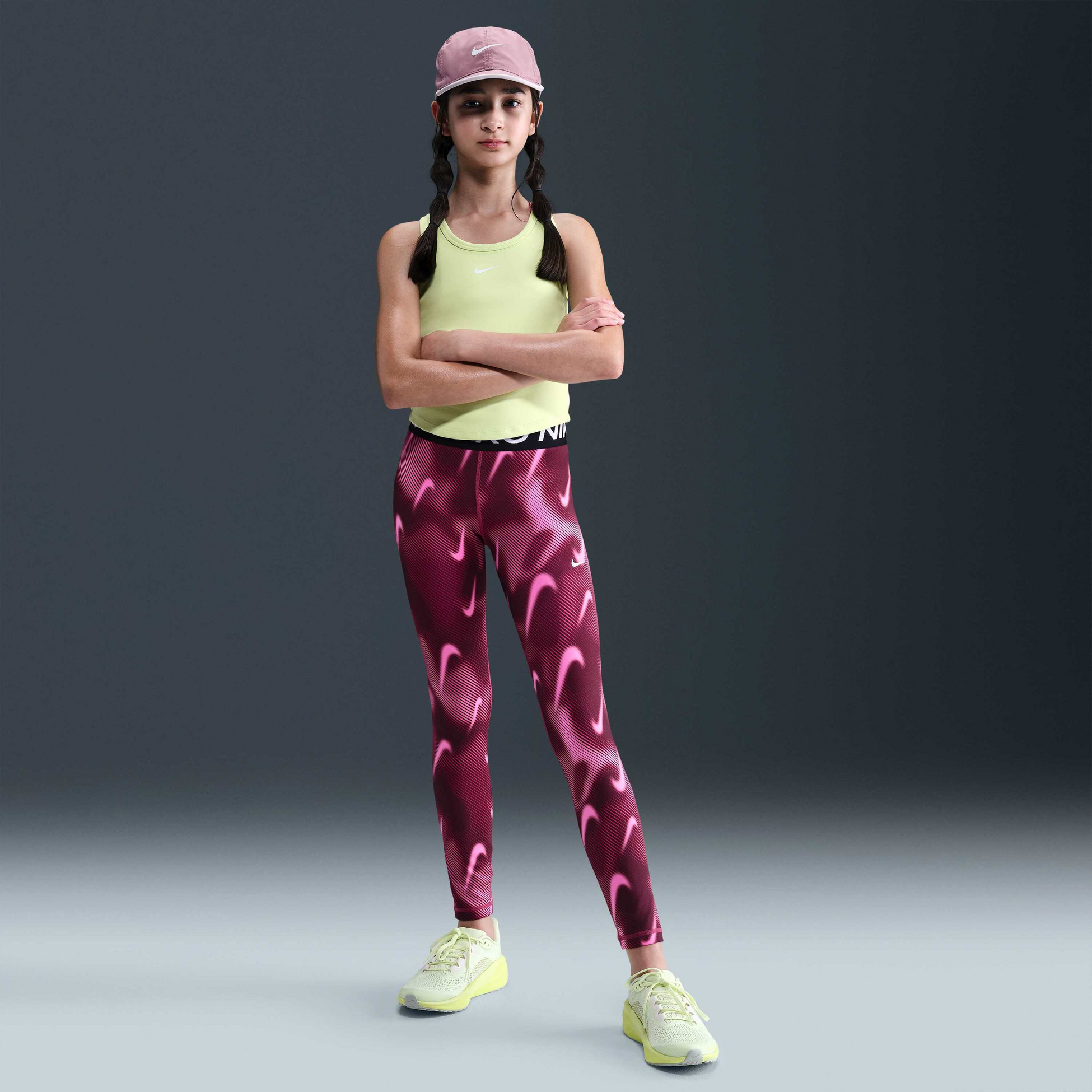 NIKE, Older Kids' (girls') Mid-rise Leggings Pro