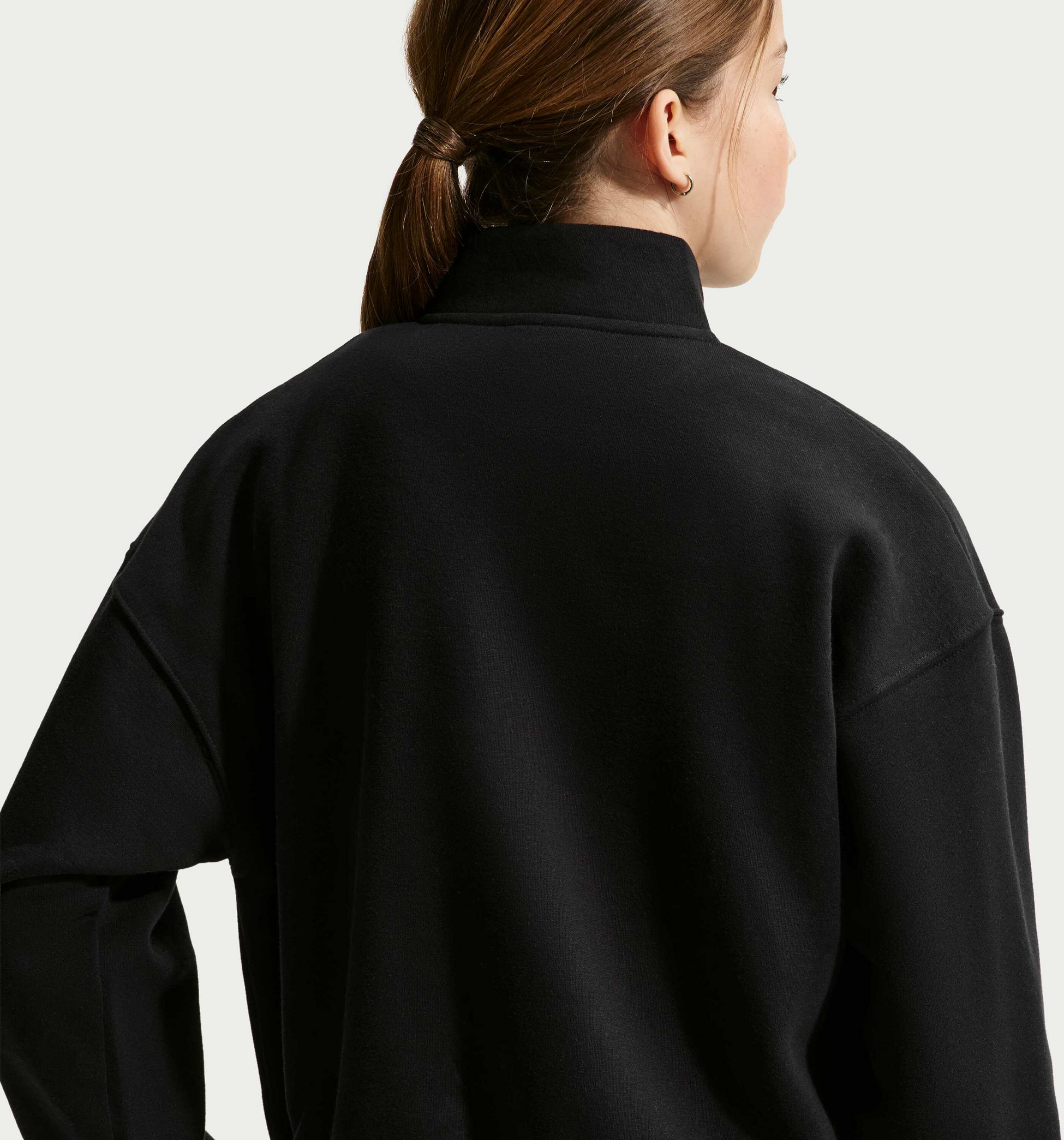 NIKE, Older Kids' (girls') Oversized 1/4-zip Top Sportswear Studio Fleece