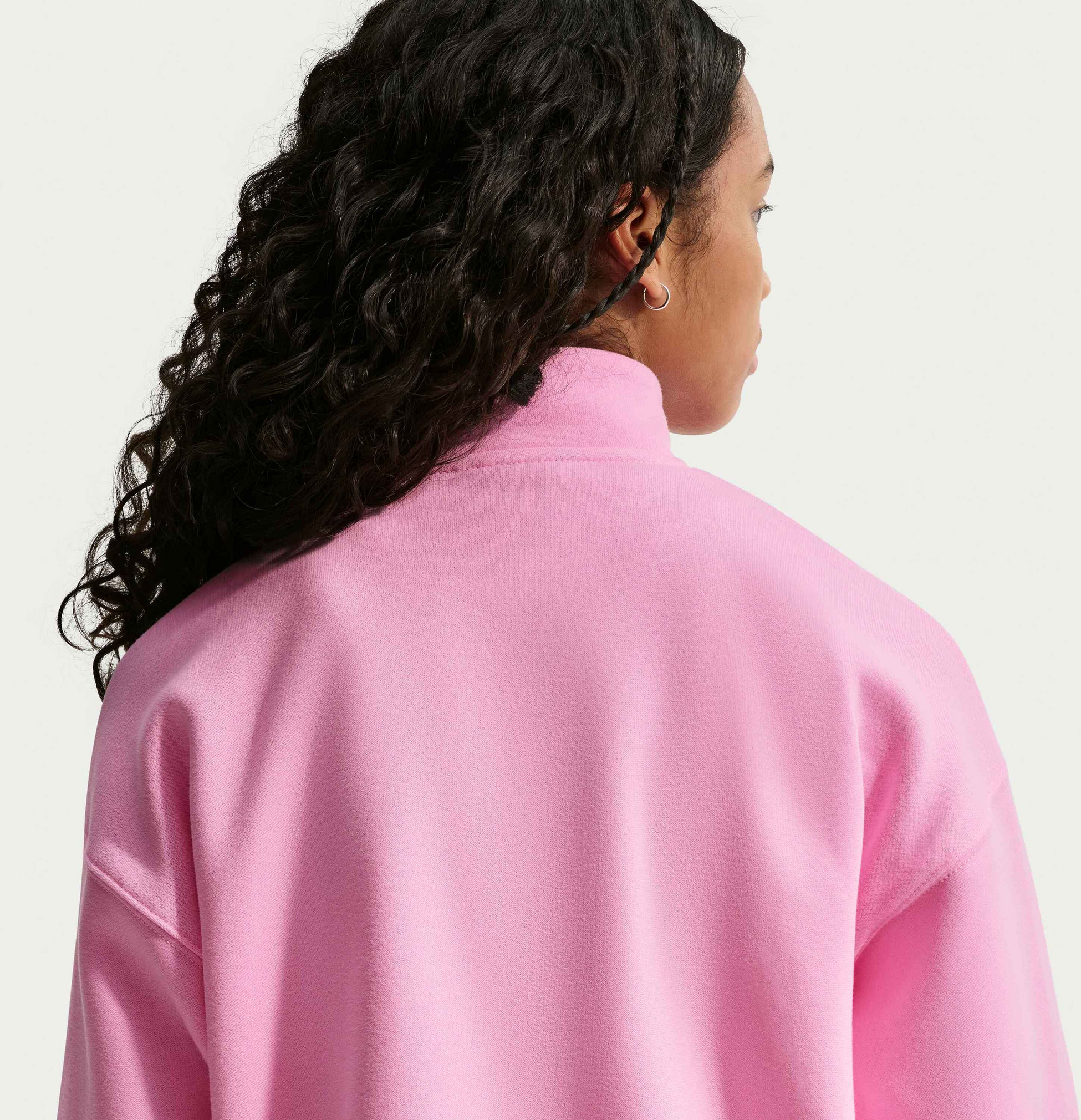 NIKE, Older Kids' (girls') Oversized 1/4-zip Top Sportswear Studio Fleece