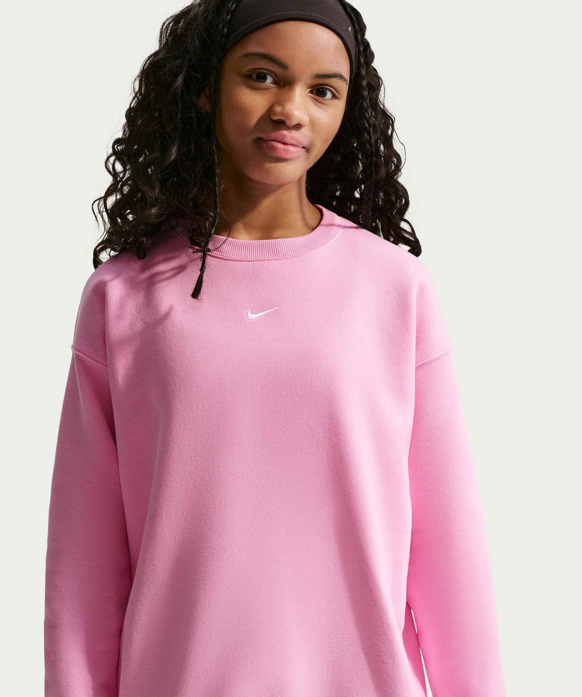 NIKE, Older Kids' (girls') Oversized Crew-neck Sweatshirt Sportswear Studio