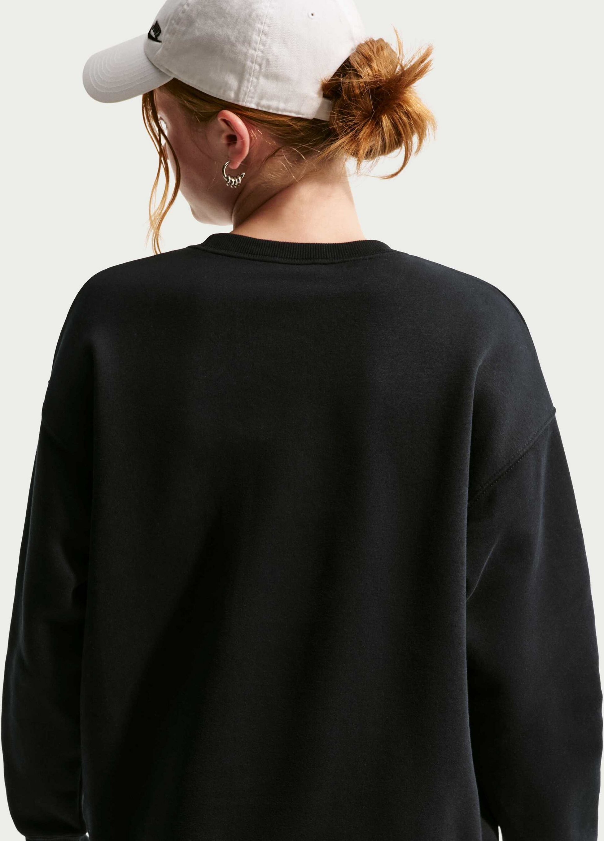 NIKE, Older Kids' (girls') Oversized Crewneck Sweatshirt Sportswear Studio Fleece