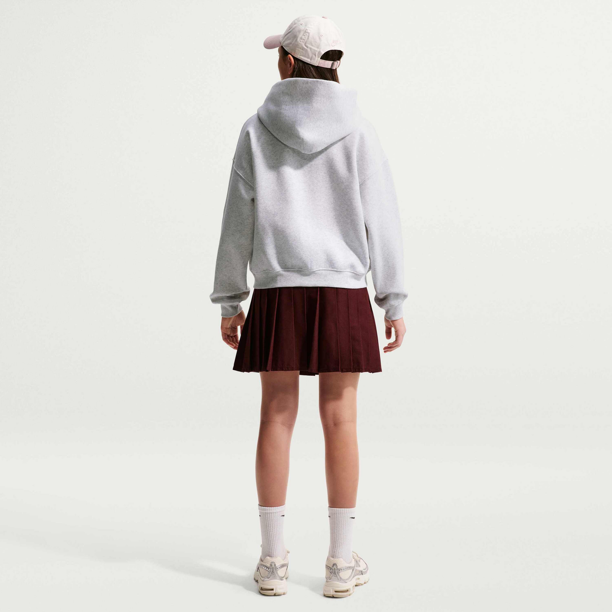 NIKE, Older Kids' (girls') Oversized Full-zip Hoodie Sportswear Studio Fleece